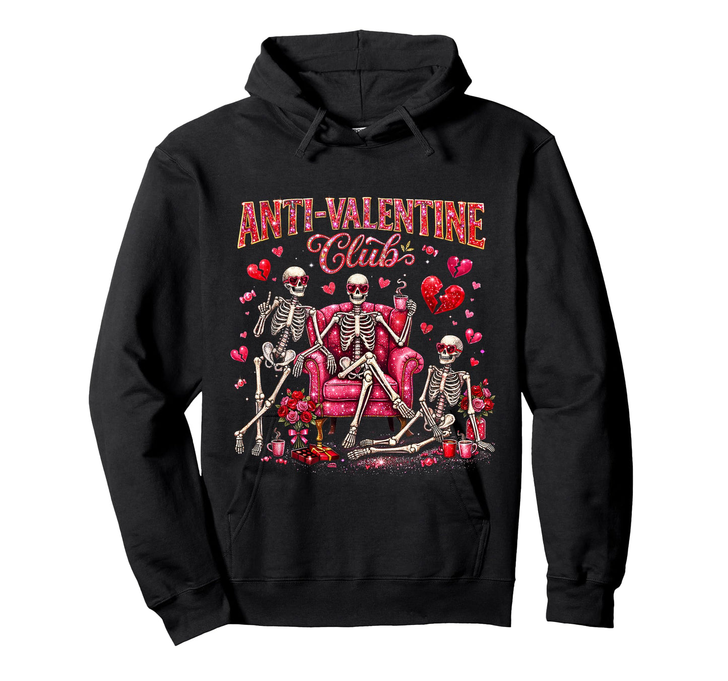 Funny Valentine's Day Friends Gift Anti Valentine Club T-Shirt