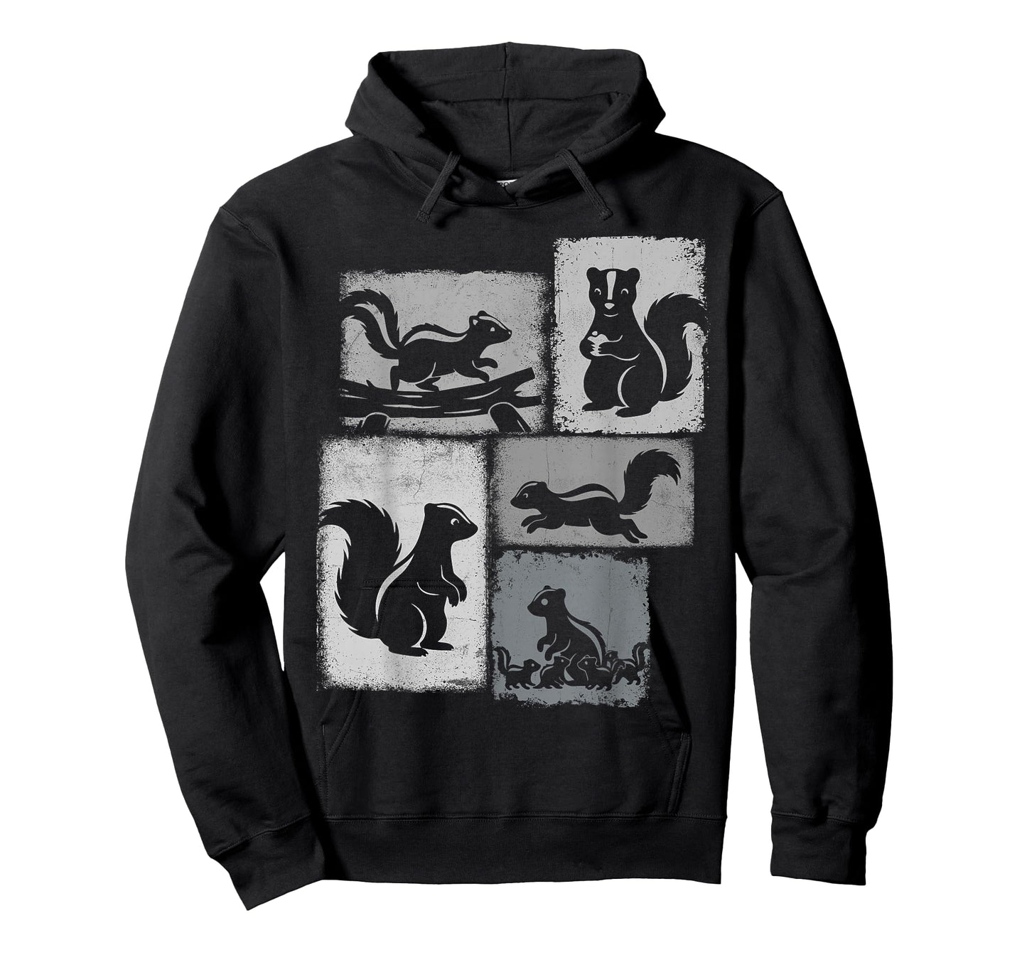 Skunk Vintage Collage Stink Badger Lover T-Shirt