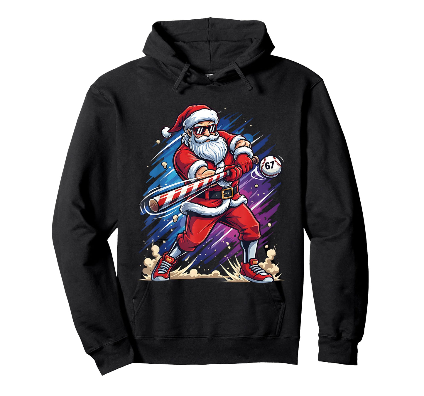 Christmas Baseball Funny Santa Game Day Xmas Boys Baseball T-Shirt