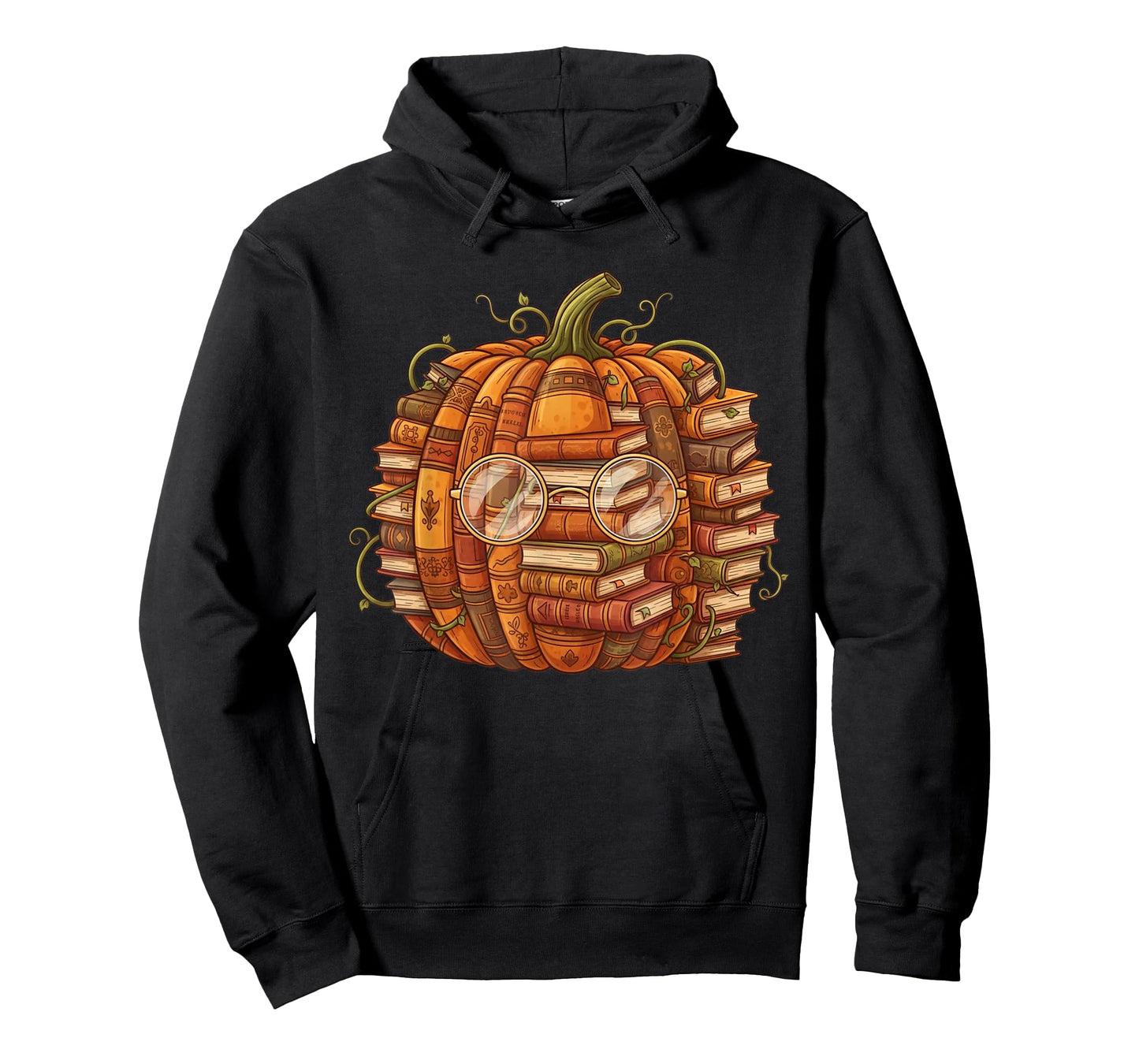 Smart Book Pumpkin Retro Fall Teacher Reading Halloween T-Shirt