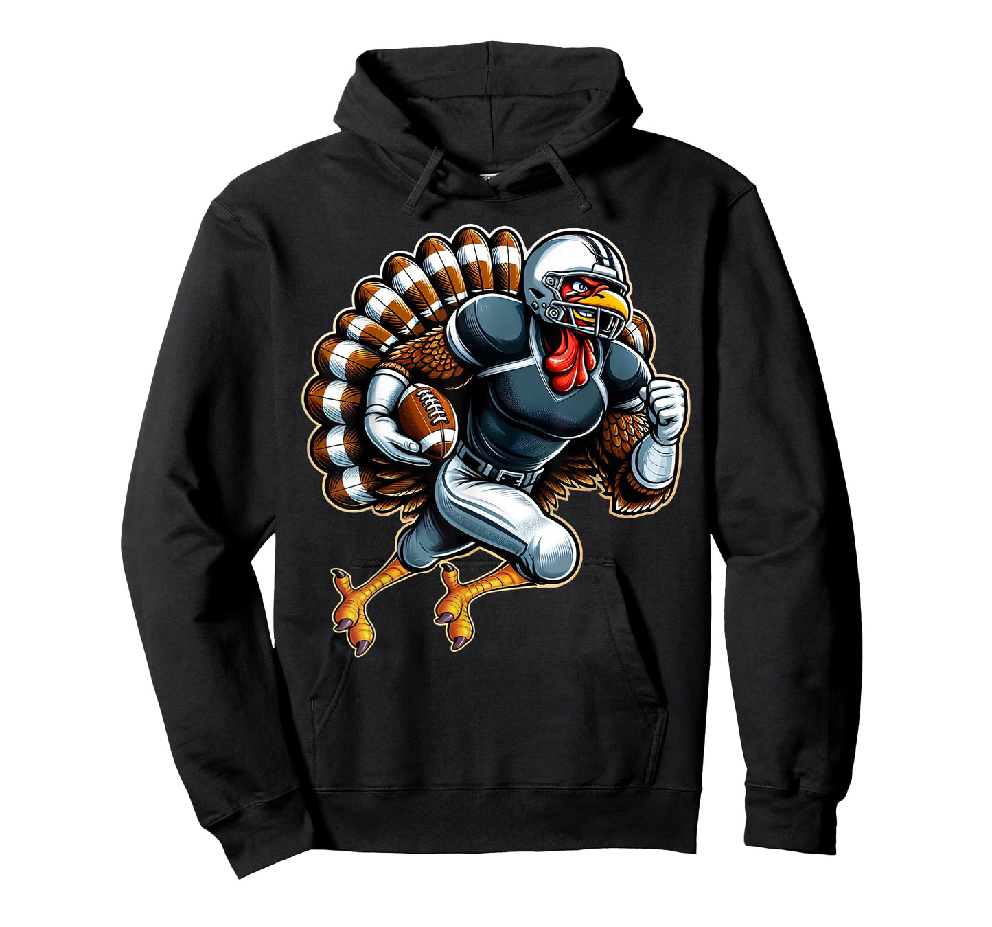 Funny Turkey Playing Football Thanksgiving Shirts Boys Men T-Shirt