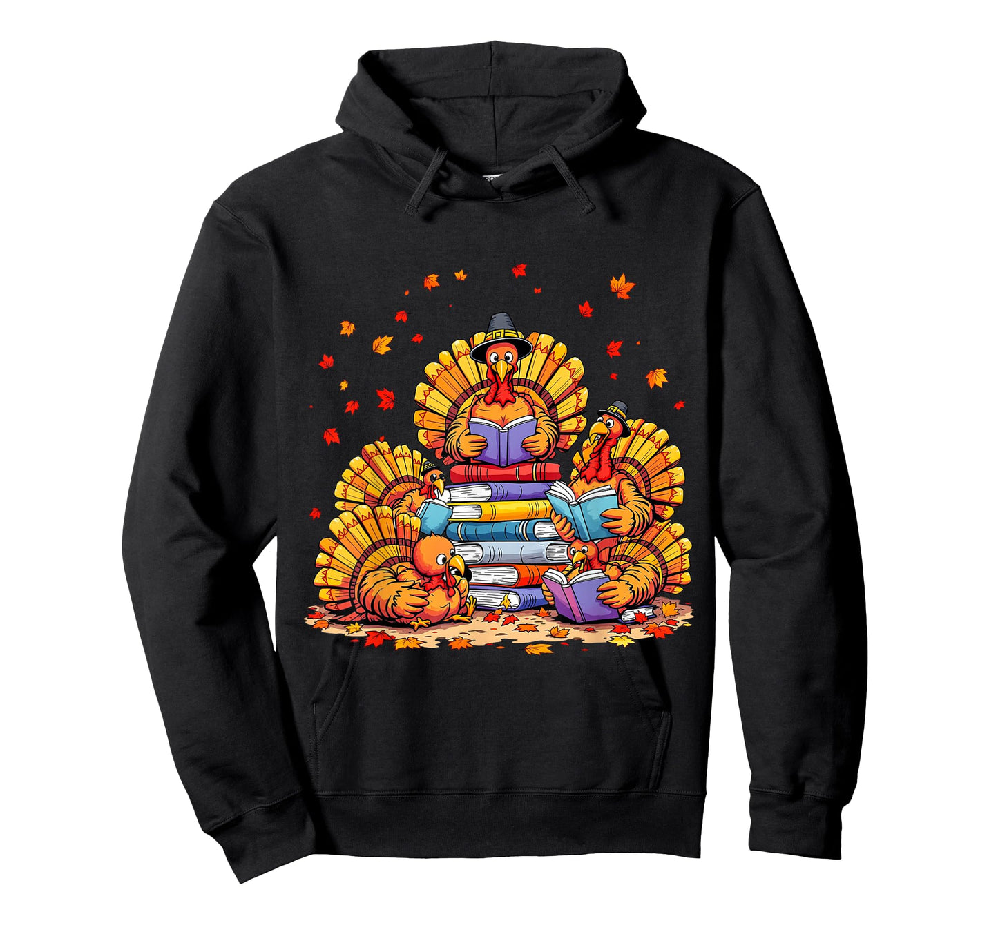 Turkey Reading Books Fall Thanksgiving Teacher Book Lovers T-Shirt