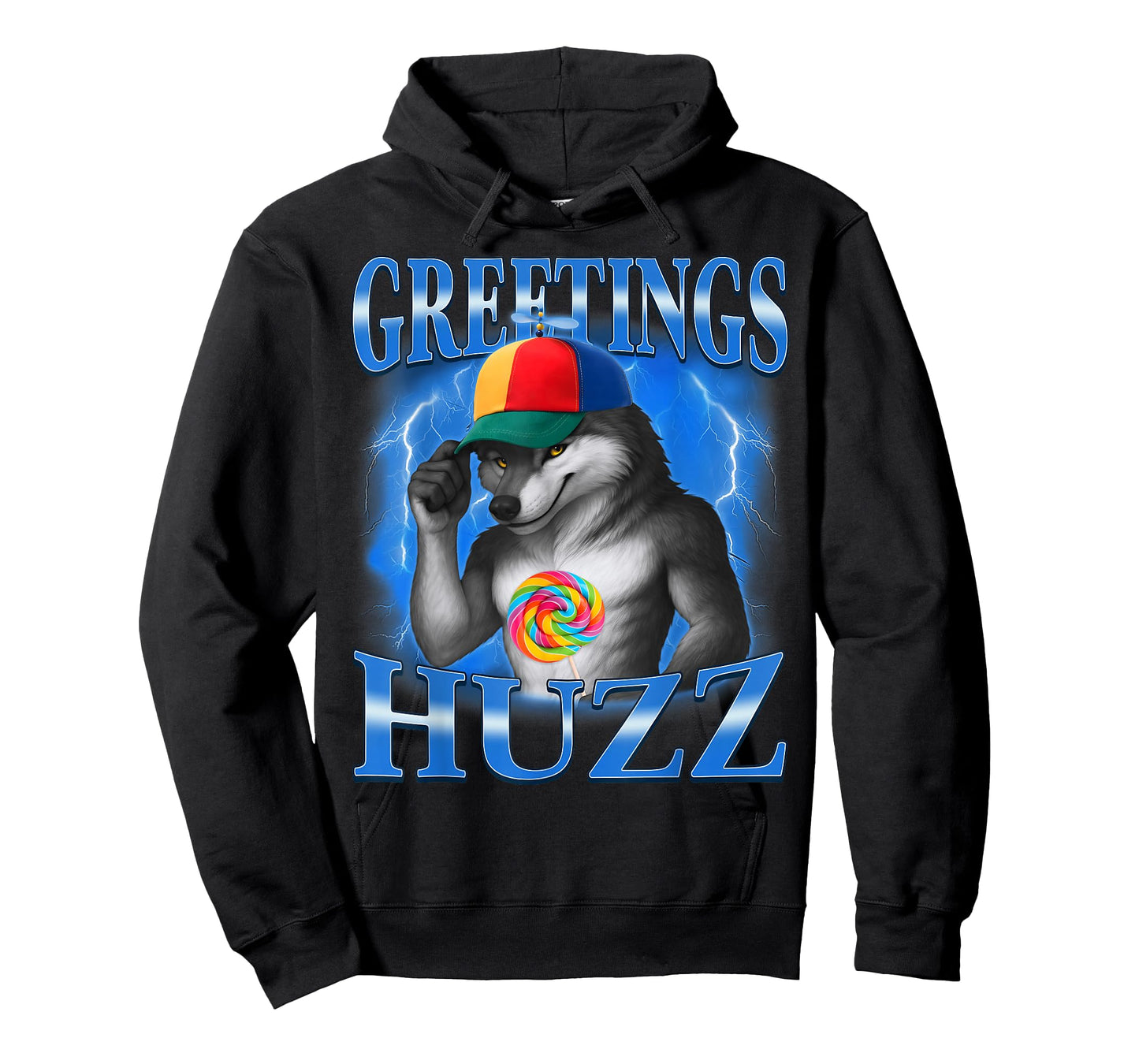 Wolf Meme Greetings Huzz Funny Silly Wolfs Humor T-Shirt