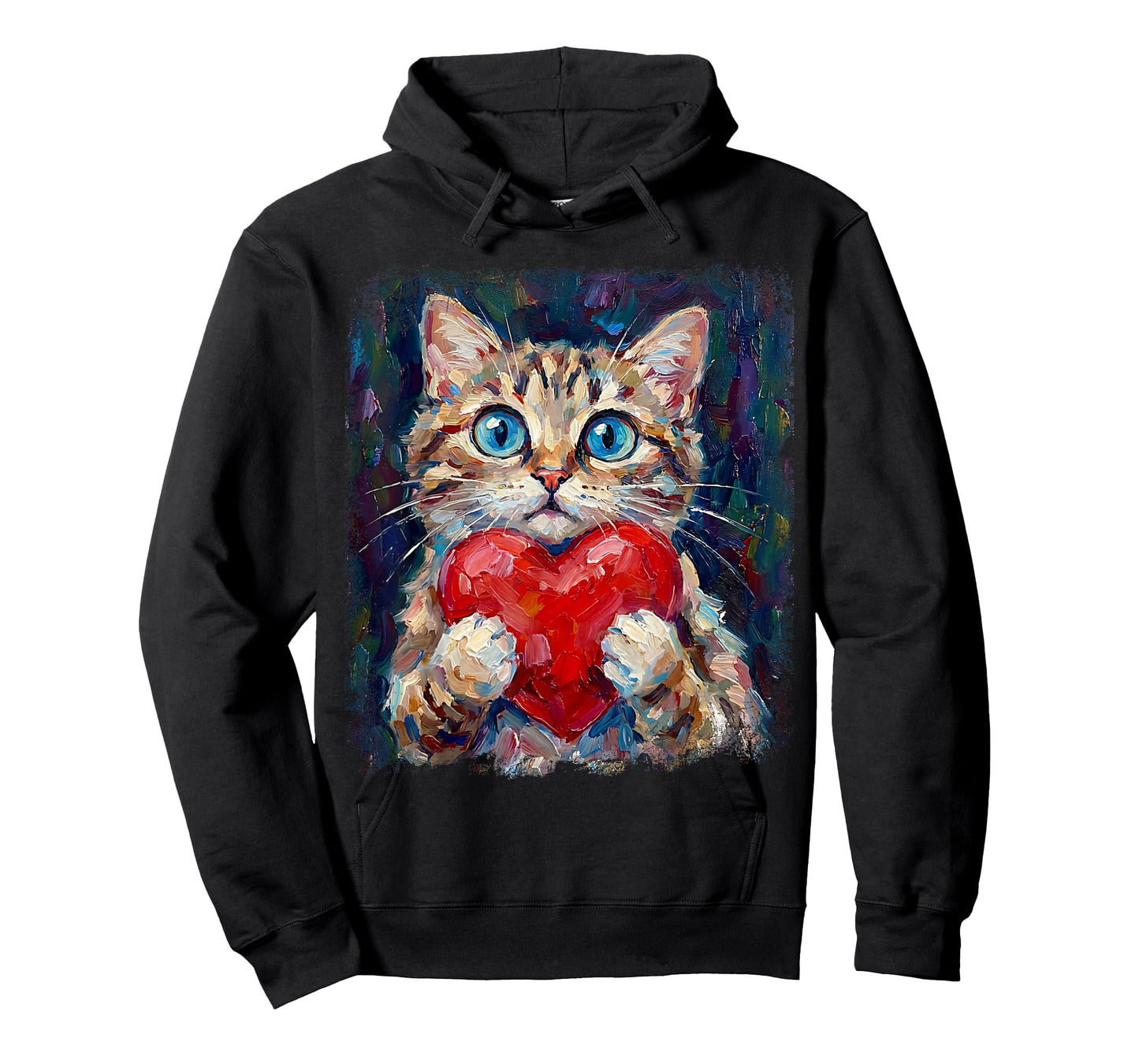 Cute Cat Holding Heart Valentine Kitten Lovers T-Shirt