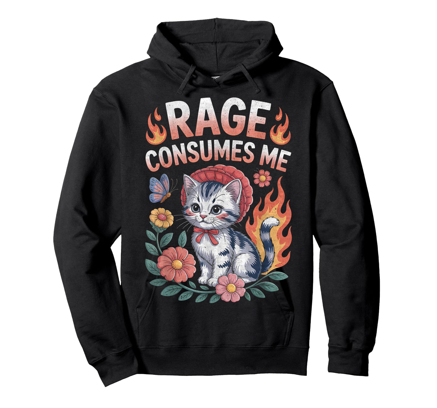 Rage Consumes Me Funny Cat Meme T-Shirt