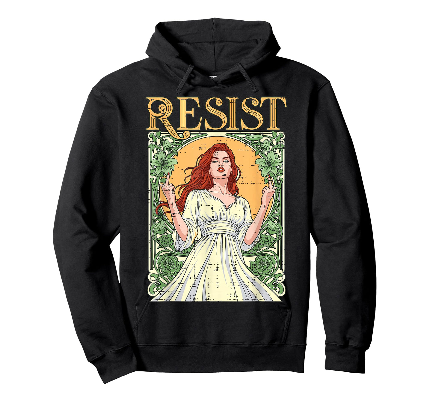 Resist Noveau Girl Art Protest Equality Women T-Shirt