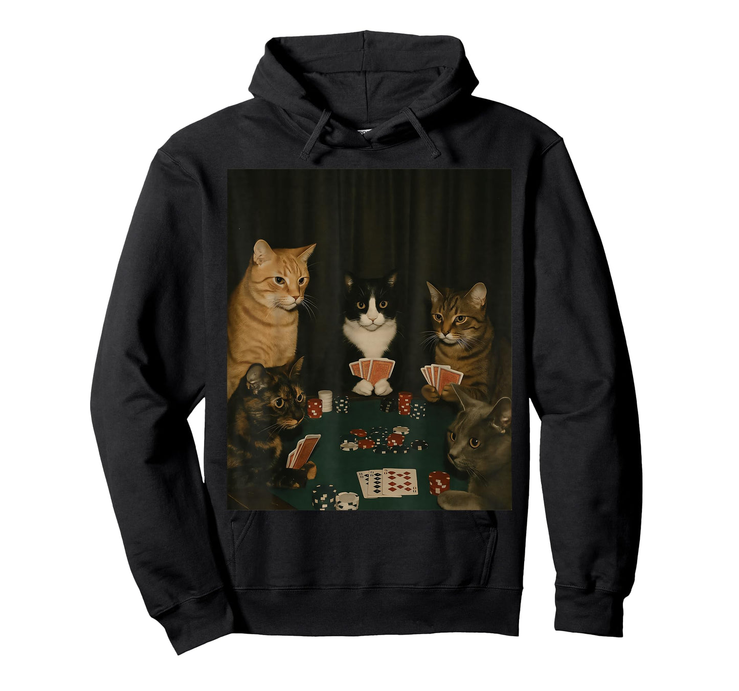 Cats Playing Poker Meme Funny Kitten Meme Stupid Brainrot T-Shirt