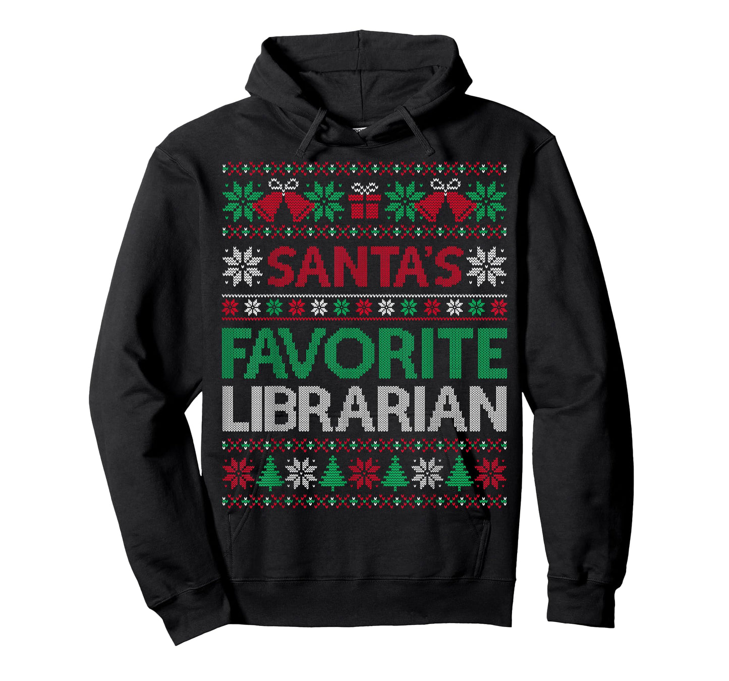 Santa Favorite Librarian Christmas Ugly Sweaters Family Xmas T-Shirt