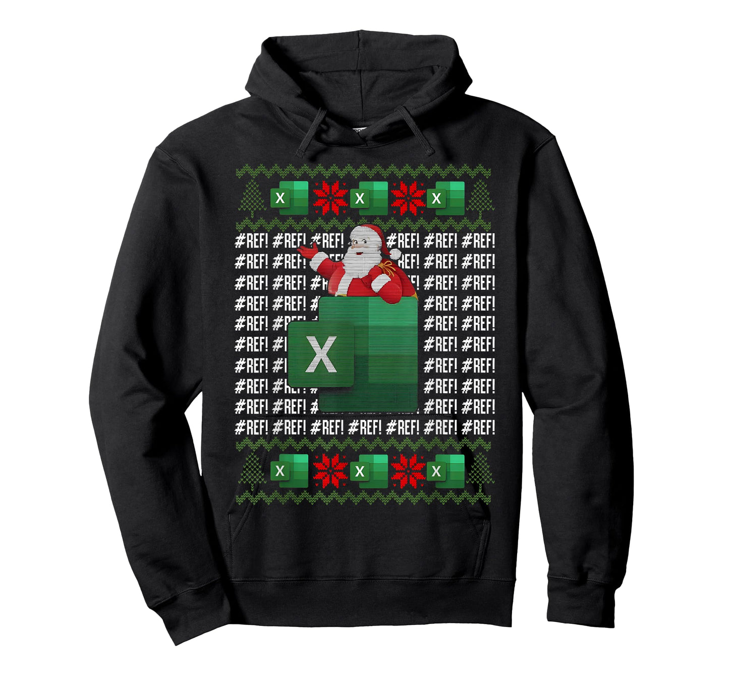 Excel Ref Error Spreadsheet Santa Claus Accountant Christmas T-Shirt