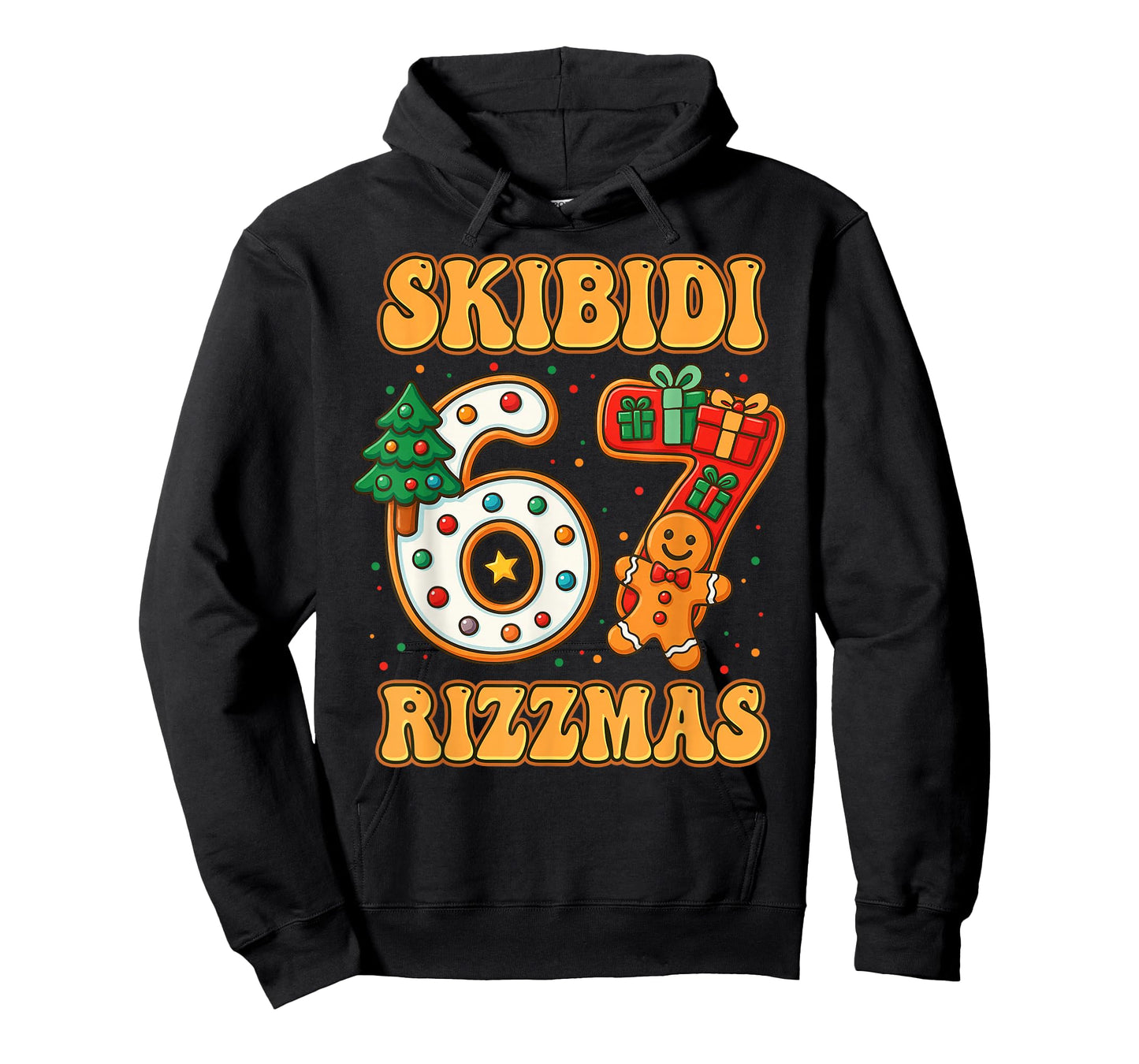 SKIBIDI 67 RIZZMAS Funny Six Seven Meme Christmas Boys Girls T-Shirt