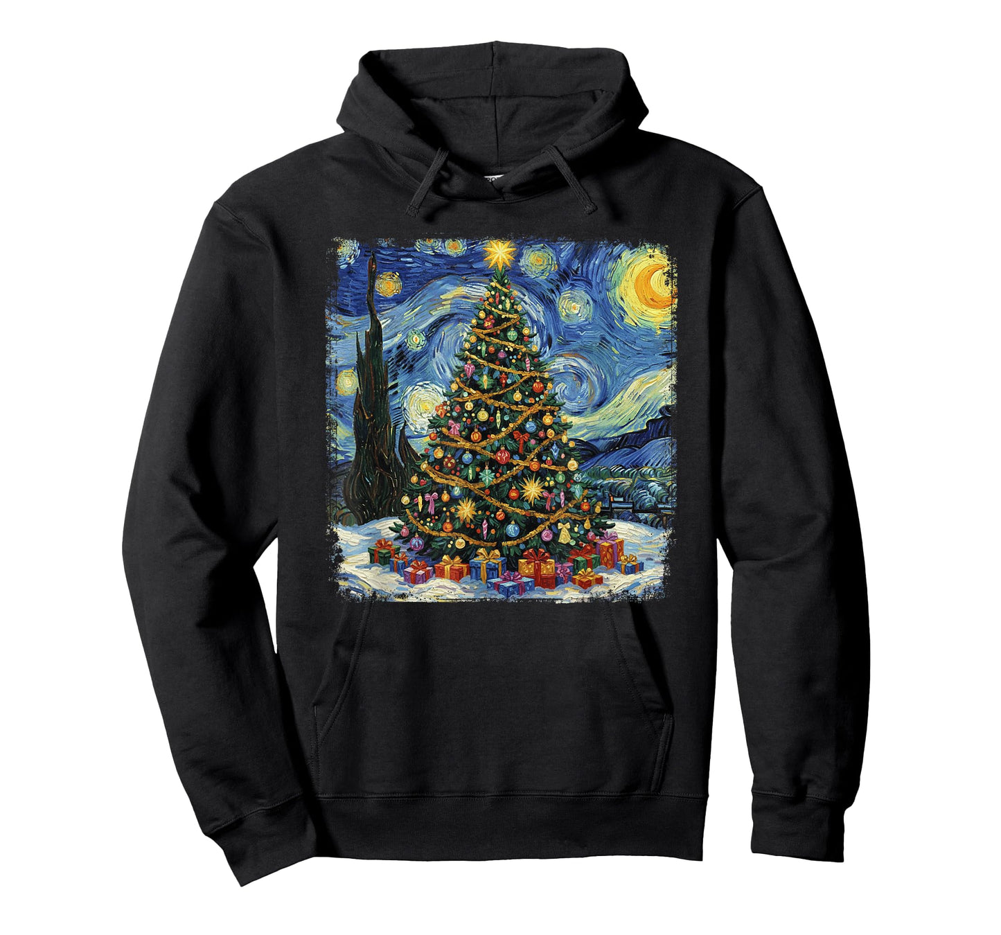 Christmas Tree Van Gogh Starry Night Christmas 2025 T-Shirt