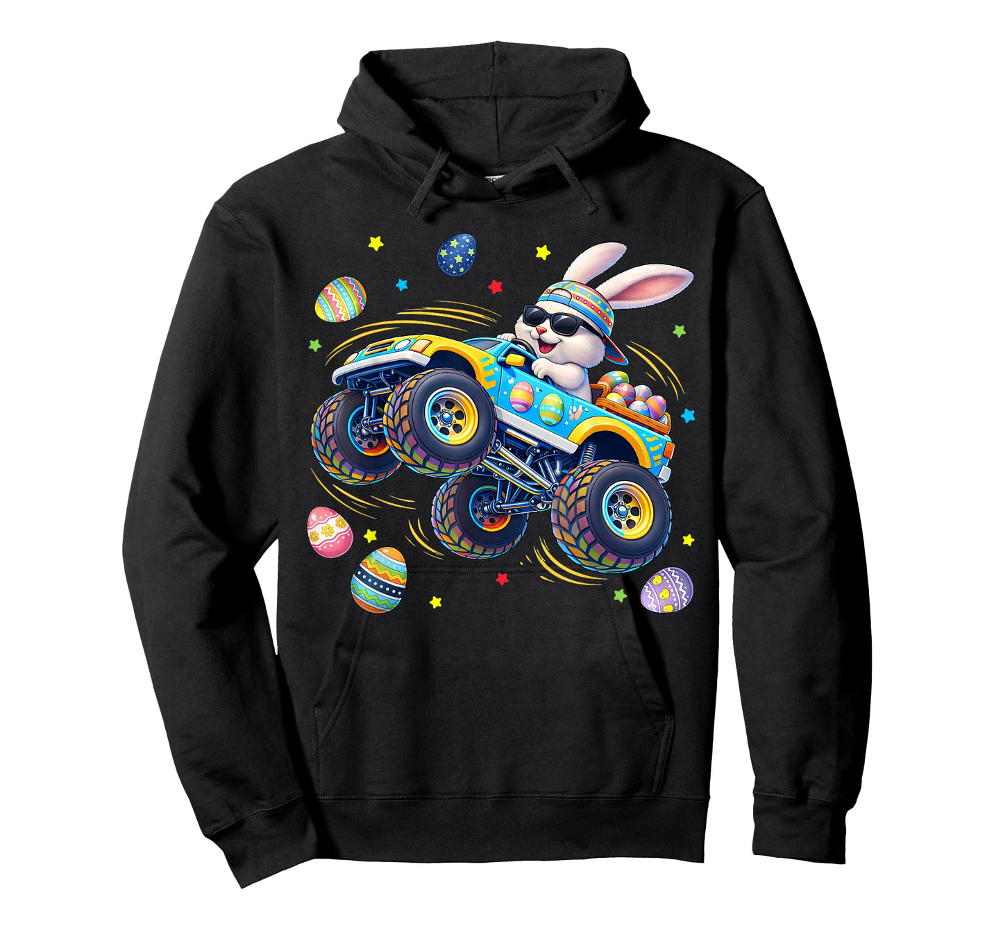 Funny Monster Truck Rabbit Easter Men Boy Toddler Kid T-Shirt