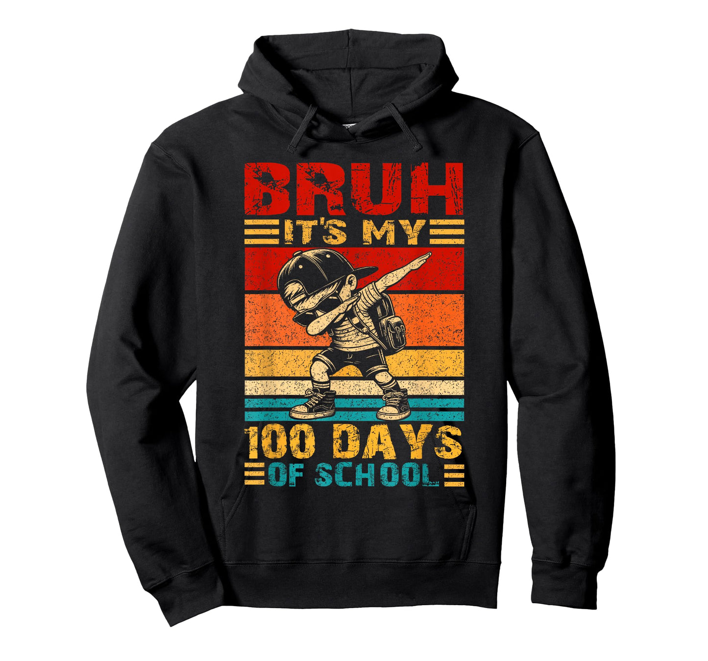 Bruh It's My 100 Days of School Dabbing 100th Day Boys Kids T-Shirt