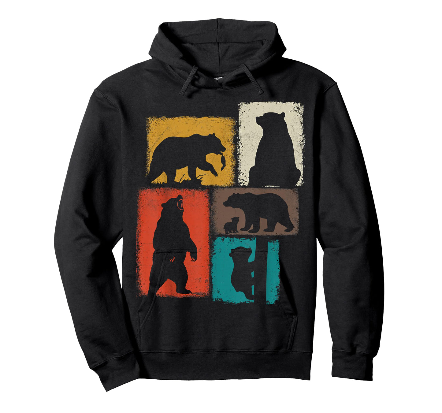 Bear Vintage Collage Outdoorsman Wildlife Lover T-Shirt