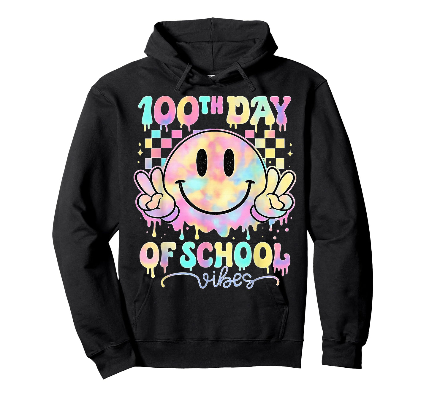100th Day of School Vibes Drip Smile Face Gifts Kids Teacher T-Shirt