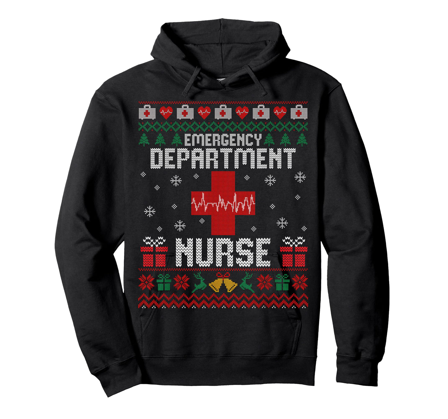 Emergency Department Christmas Nurse Ugly Sweaters T-Shirt