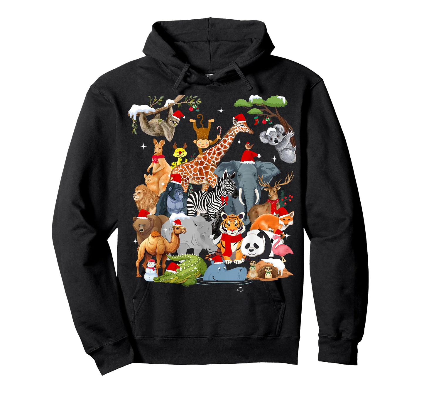 Men Women Kids Wildlife Zoo Day Christmas Party 22 Animals T-Shirt