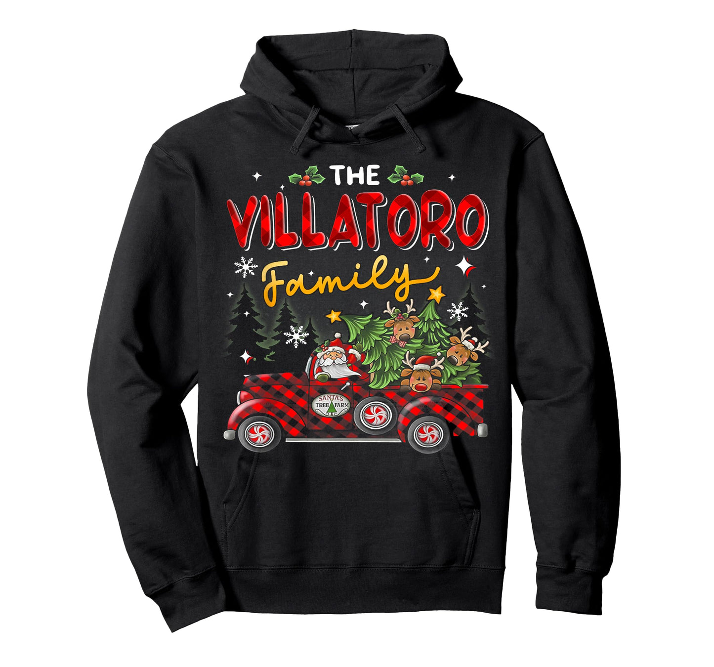 The Villatoro Family Christmas Matching Pajamas Group Gift T-Shirt