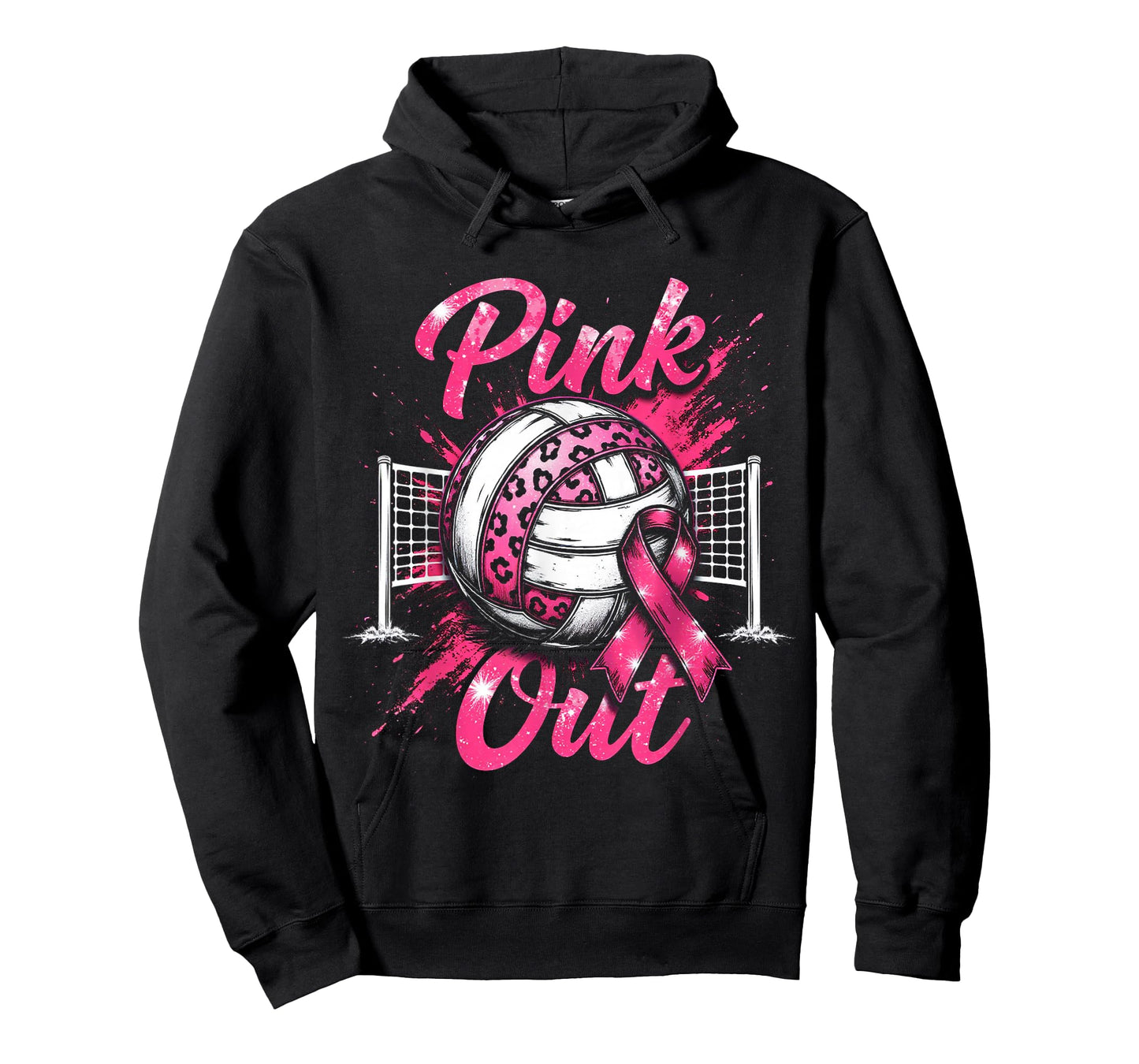 Matching Volleyball Breast Cancer 2025 Squad Support Ribbon T-Shirt