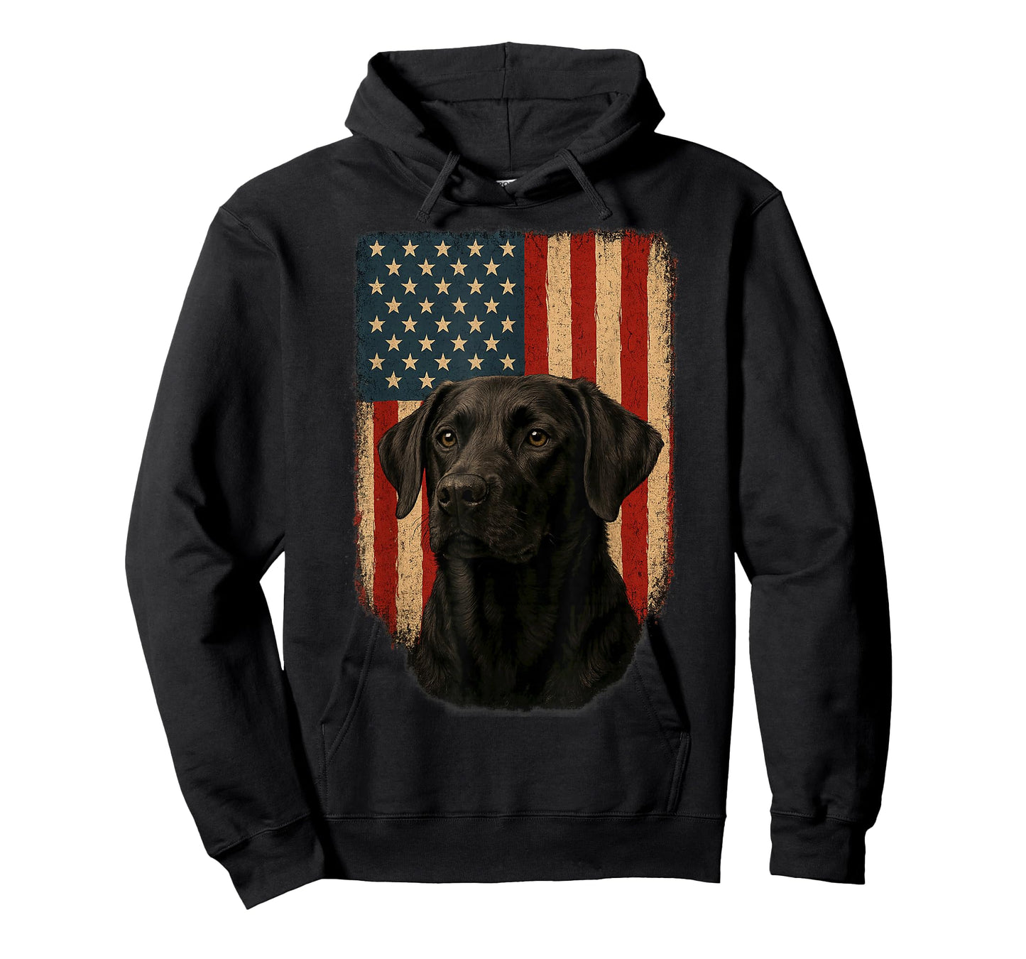 American Black Labrador Dog Owner USA Flag Patriot T-Shirt