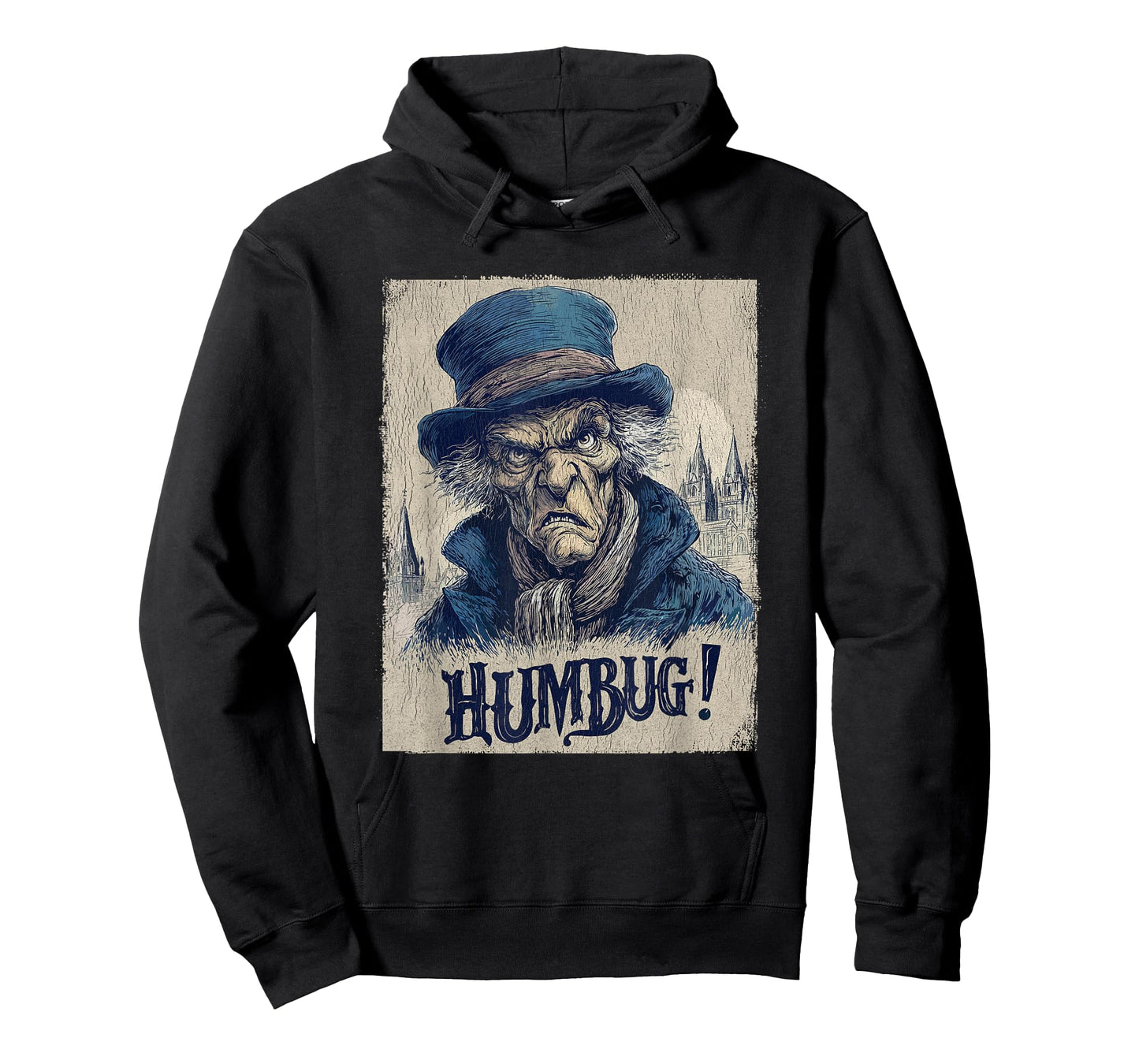 Funny Ebenezer Scrooge Humbug Vintage Grumpy Christmas Humor T-Shirt
