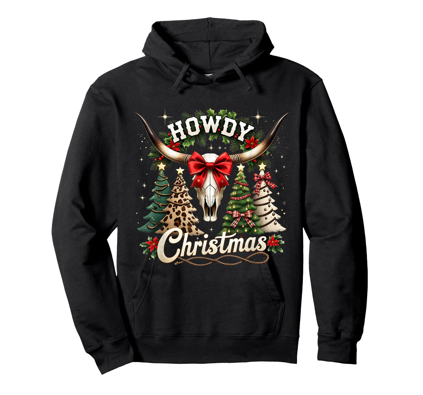 Howdy Christmas Western Country Holiday Design T-Shirt