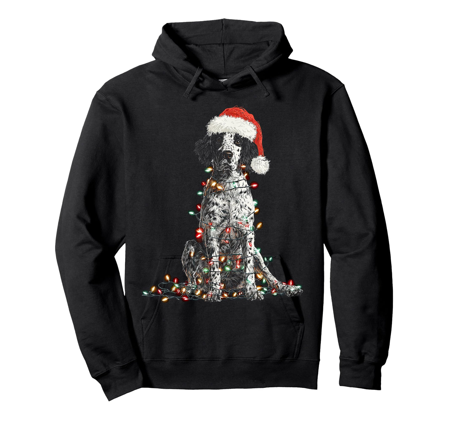 Funny English Setter Christmas Graphics Dog Lights Lover T-Shirt