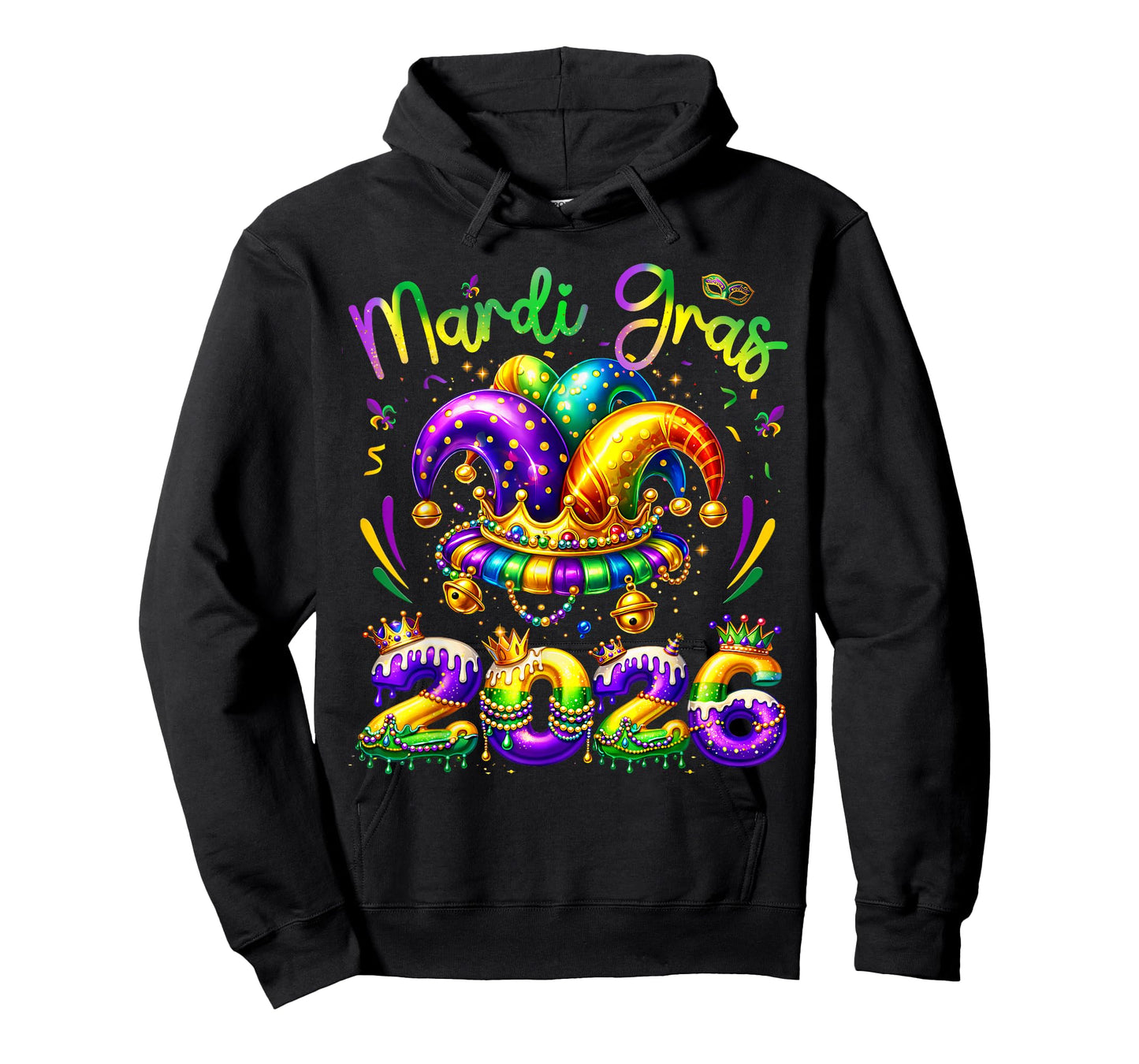 Mardi Gras 2026 Jester Outfit Men Women Kids Boys Girls T-Shirt