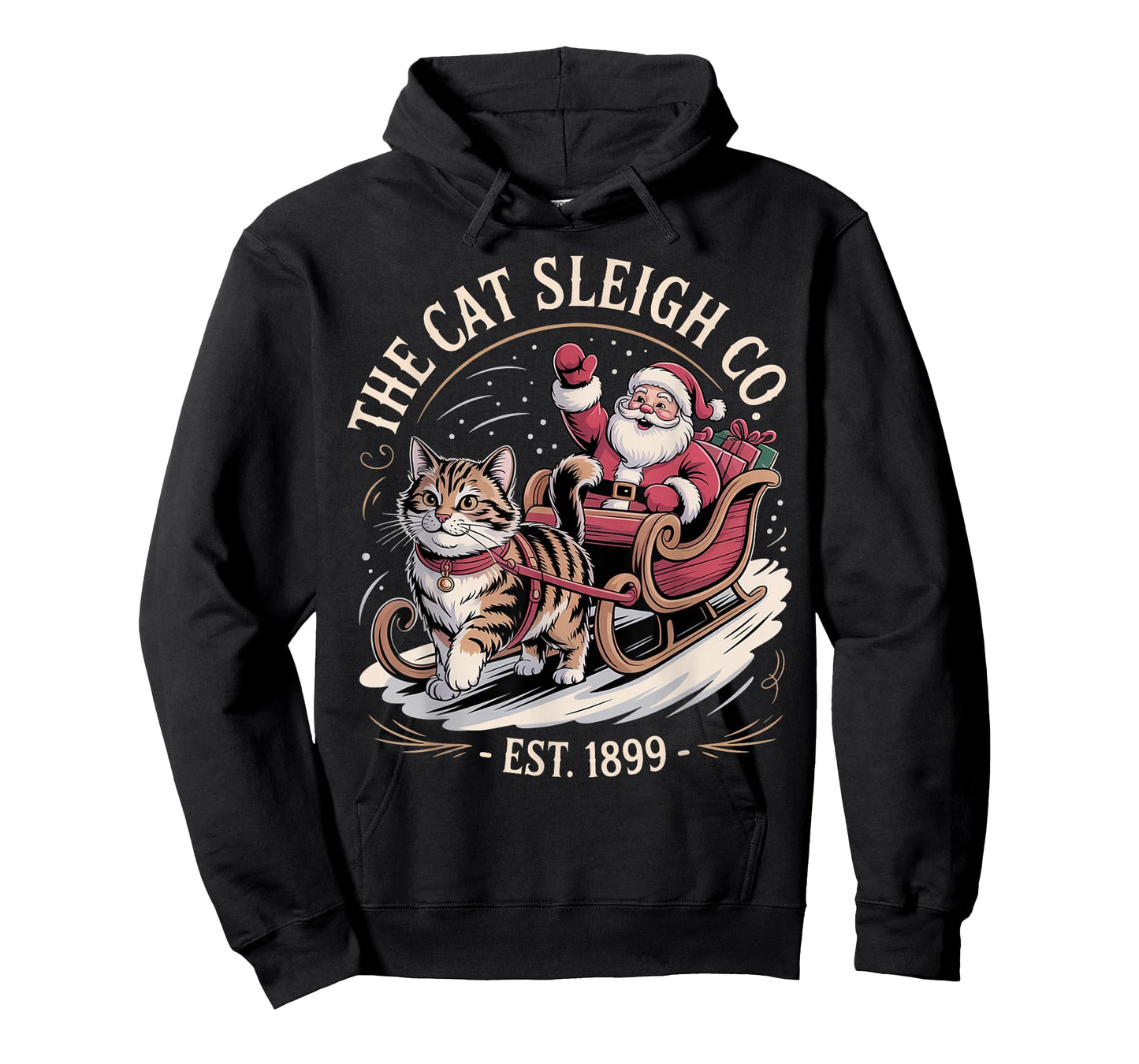 Funny Retro Christmas Cat T-Shirt