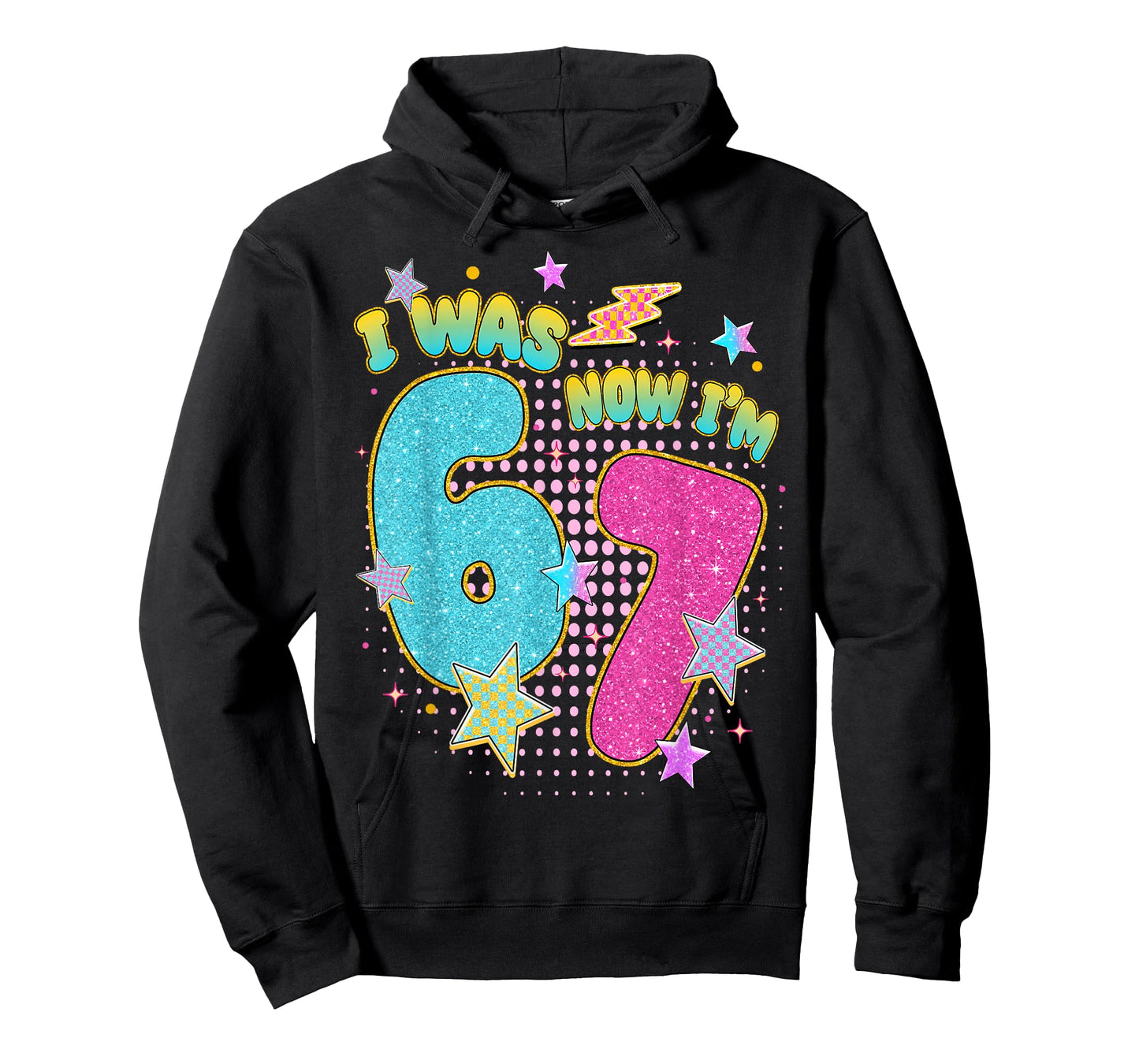 7 Year Old Birthday Kids I was 6 Now I'm 7 Six Seven 67 Meme T-Shirt