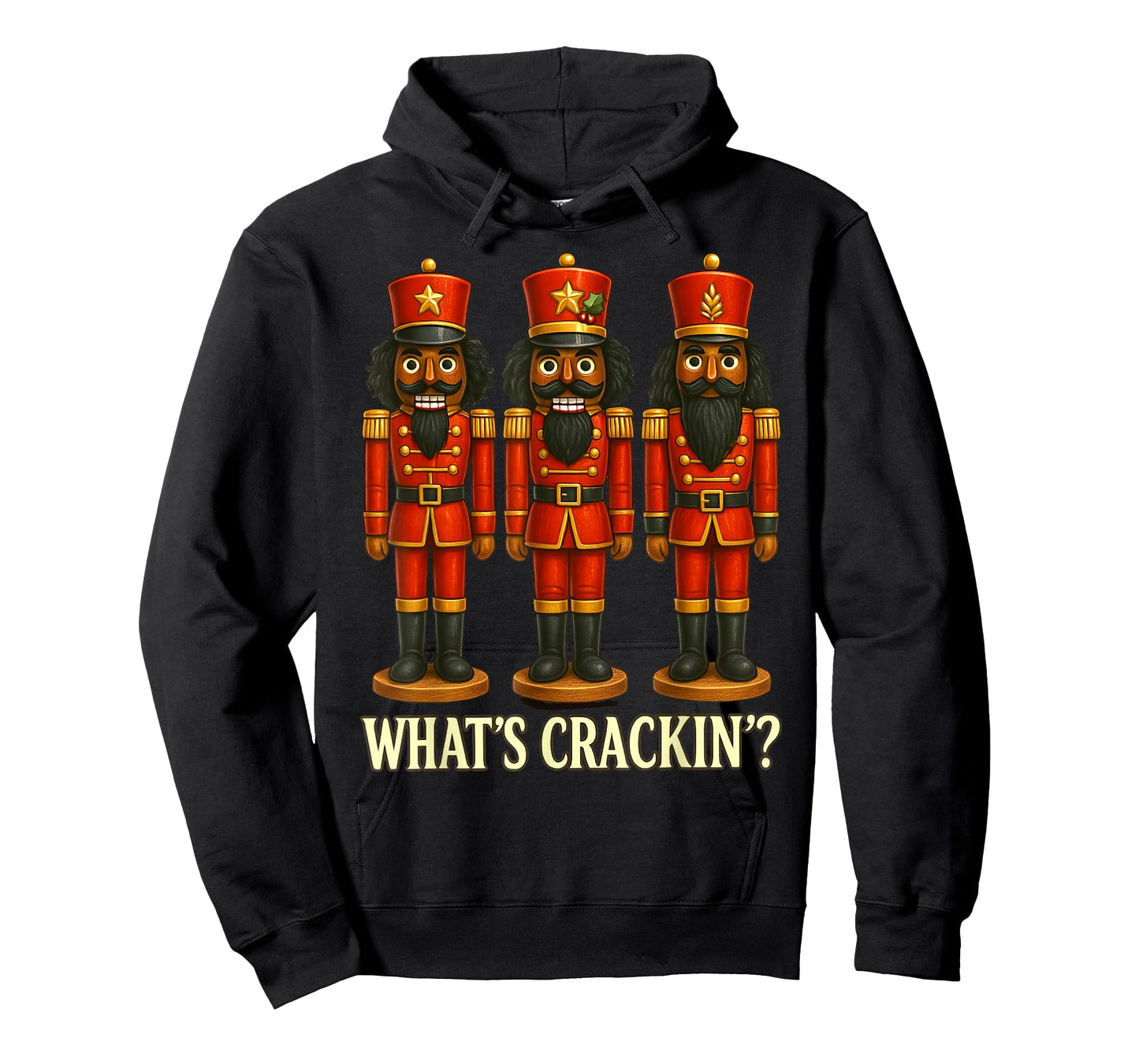 What’s Crackin’? Black Nutcracker Christmas Xmas Holiday T-Shirt