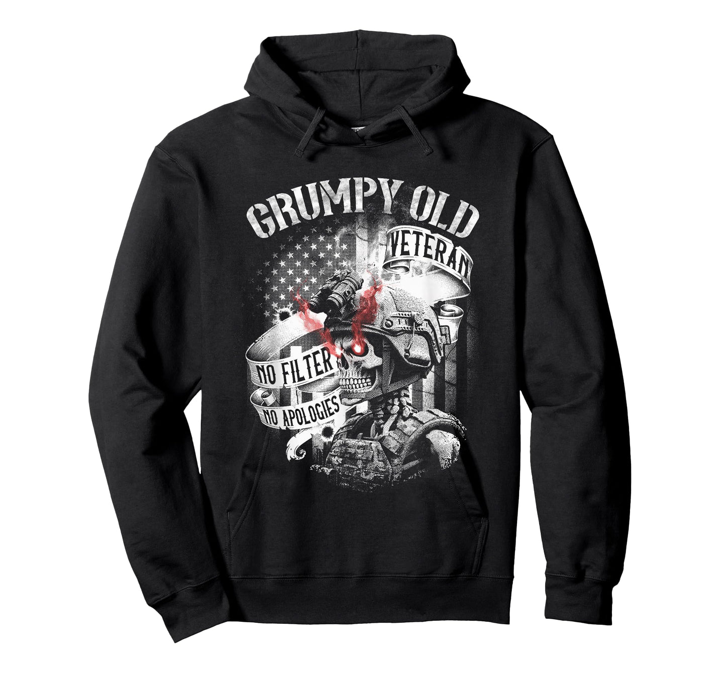 Grumpy Old Veteran Funny Patriotic Military Humor Design T-Shirt