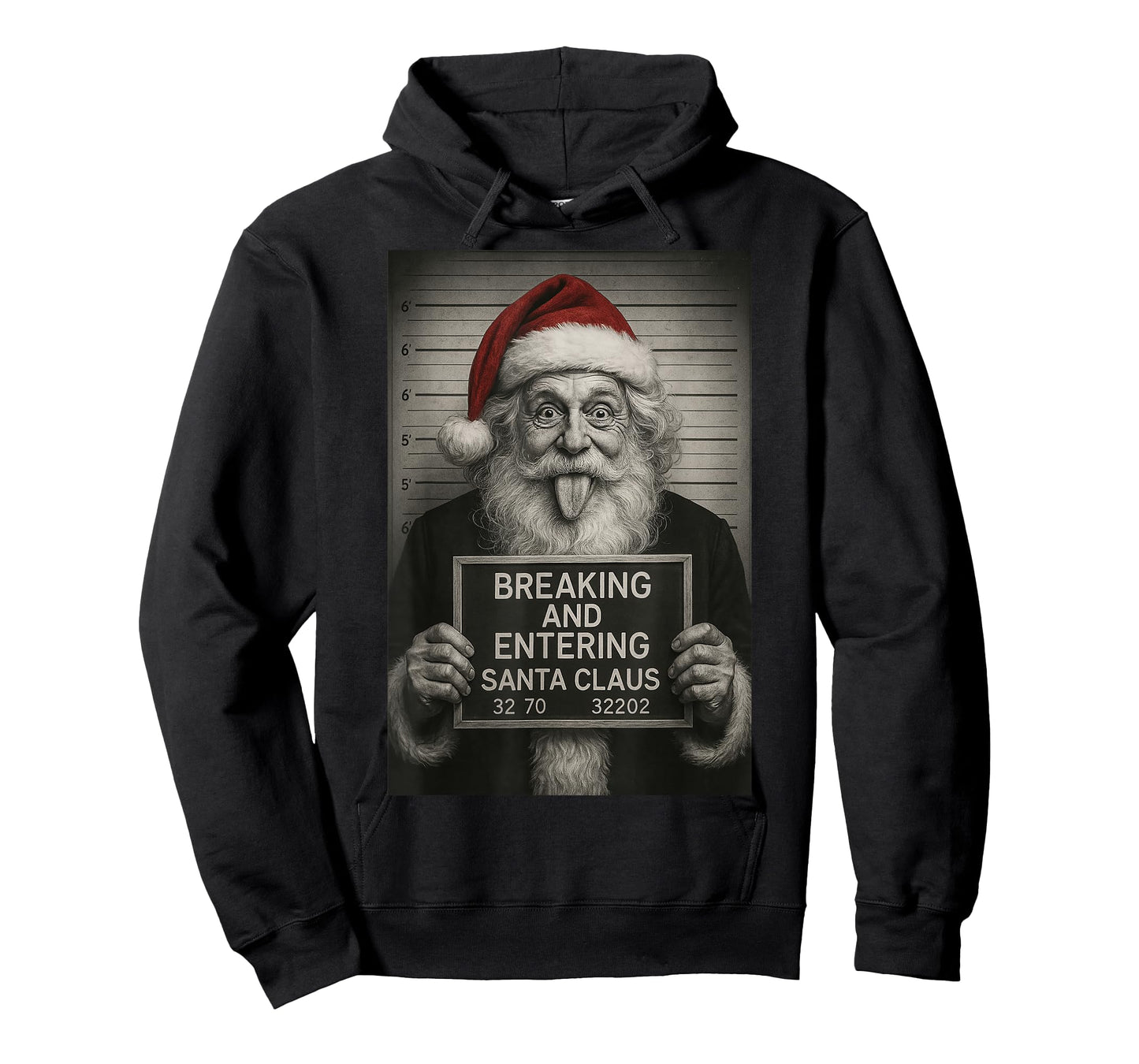 Funny Santa Claus Mugshot Christmas – Santa Xmas T-Shirt