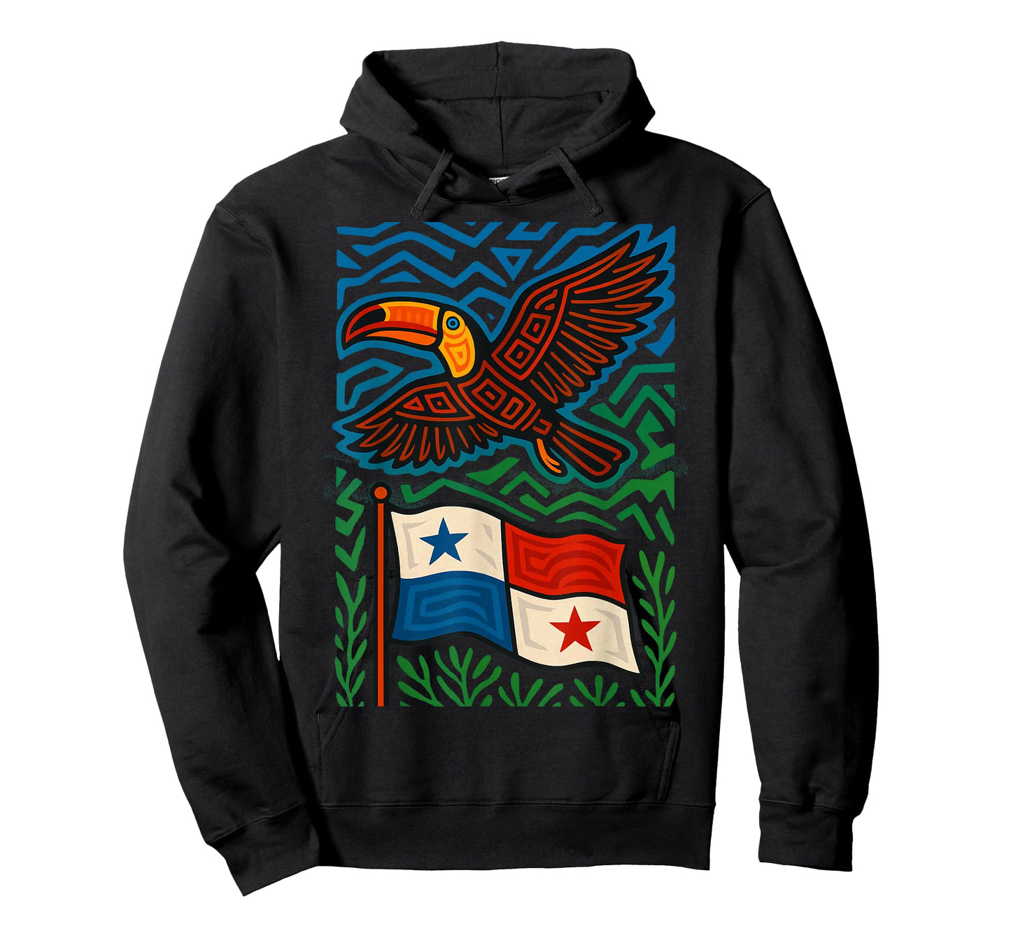 Toucan Inspired by Mola Artwork of Panama Kuna T-Shirt