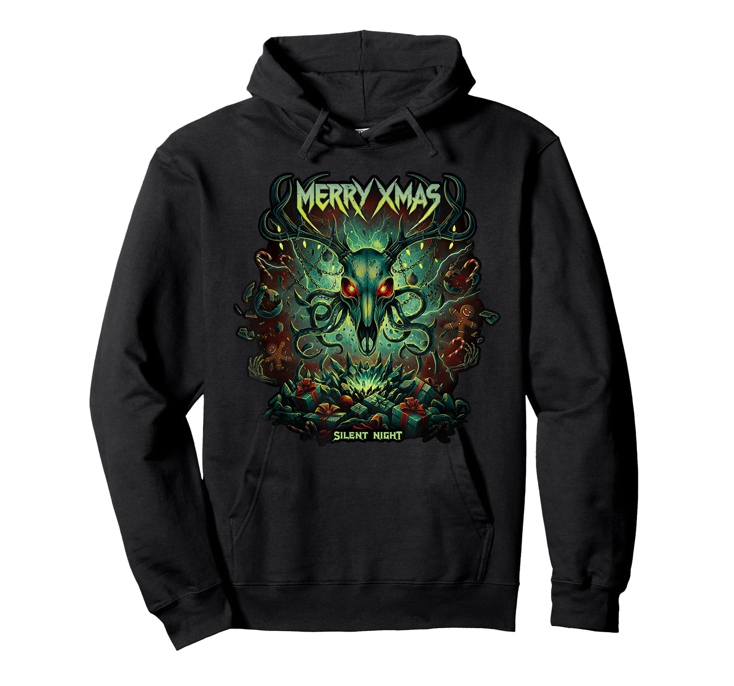 Merry Christmas Heavy Metal Band Death Metal Vintage Santa T-Shirt