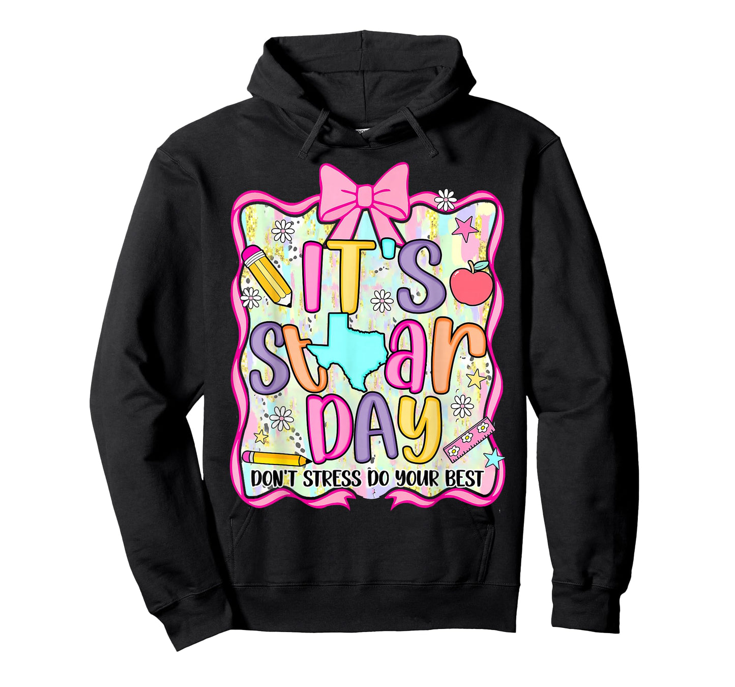 It's Staar Day Dont Stress Do Your Best Test Day Teacher Bow T-Shirt