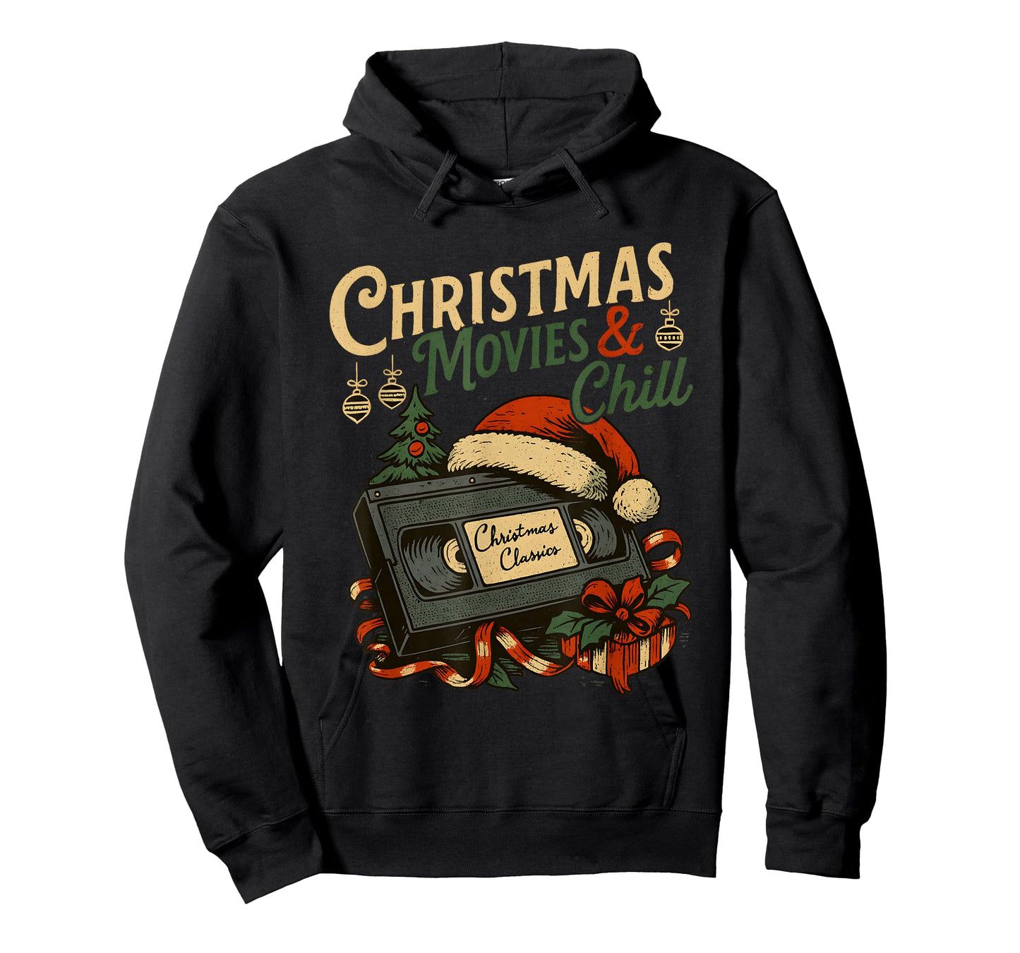 Christmas Movies Chill Vintage Tape Holiday Cozy T-Shirt