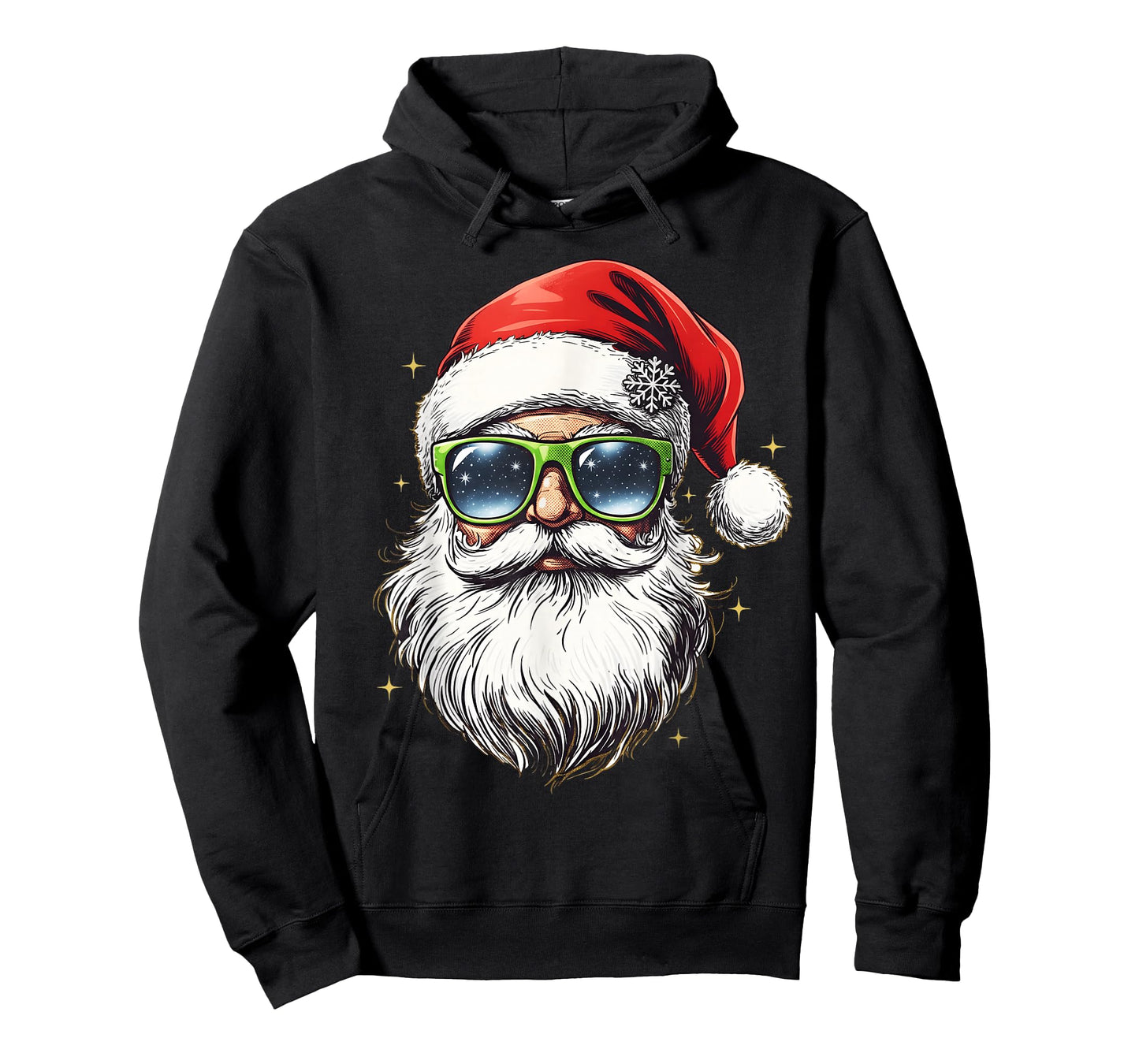 Retro Cool Santa Claus Face Sunglasses Christmas Men Boys T-Shirt