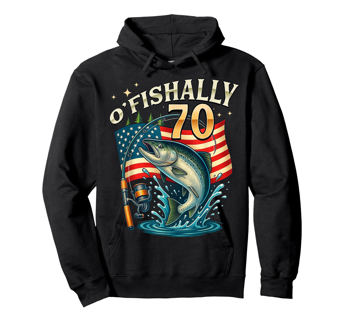 O'fishally 70 Years Old Fishing 70th Birthday Fisherman T-Shirt