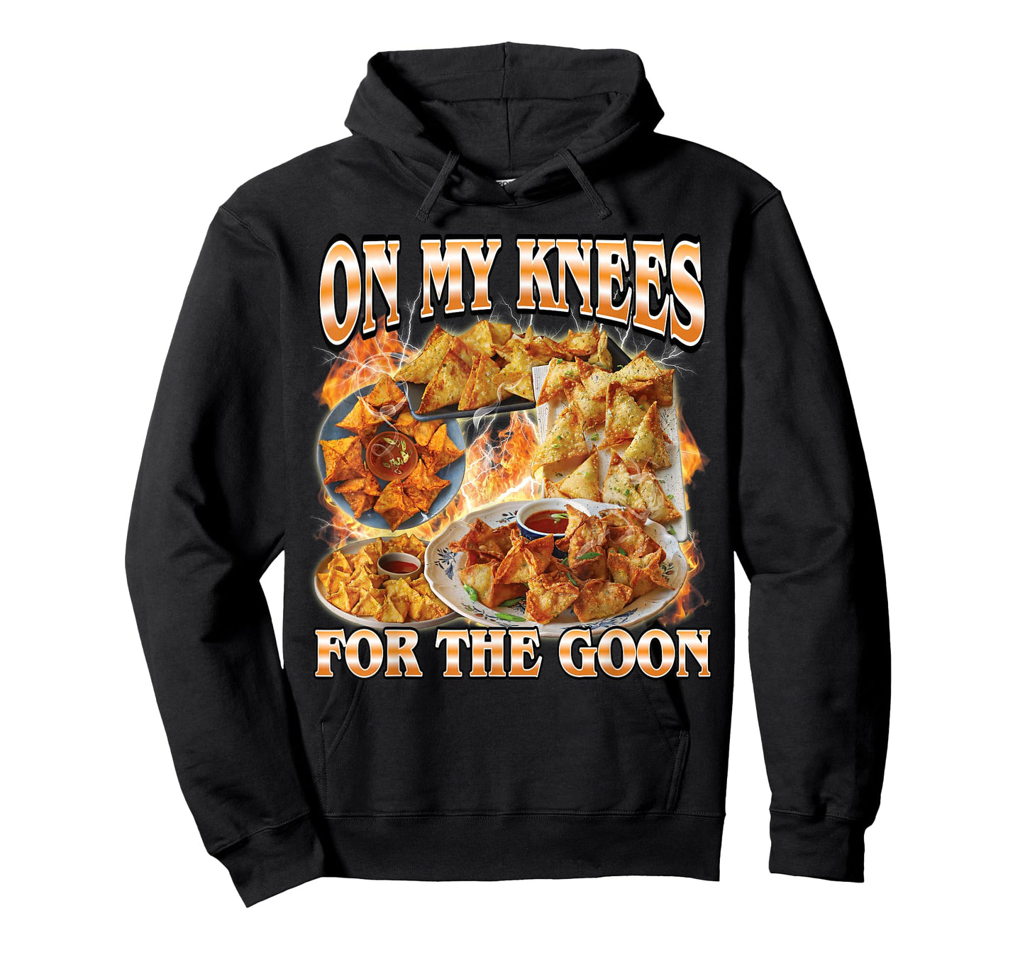 On My Knees Funny Crab Rangoon Meme Bootleg T-Shirt