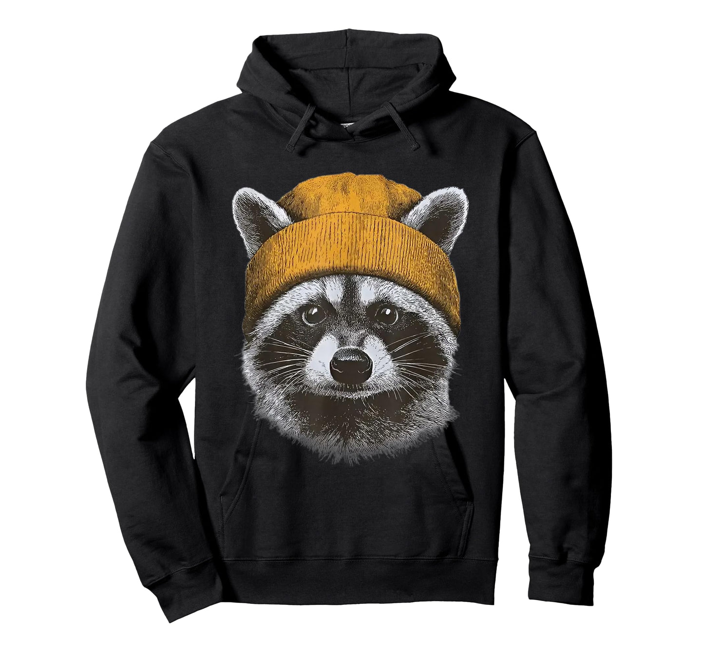 Retro Raccoon Wearing Beanie T-Shirt