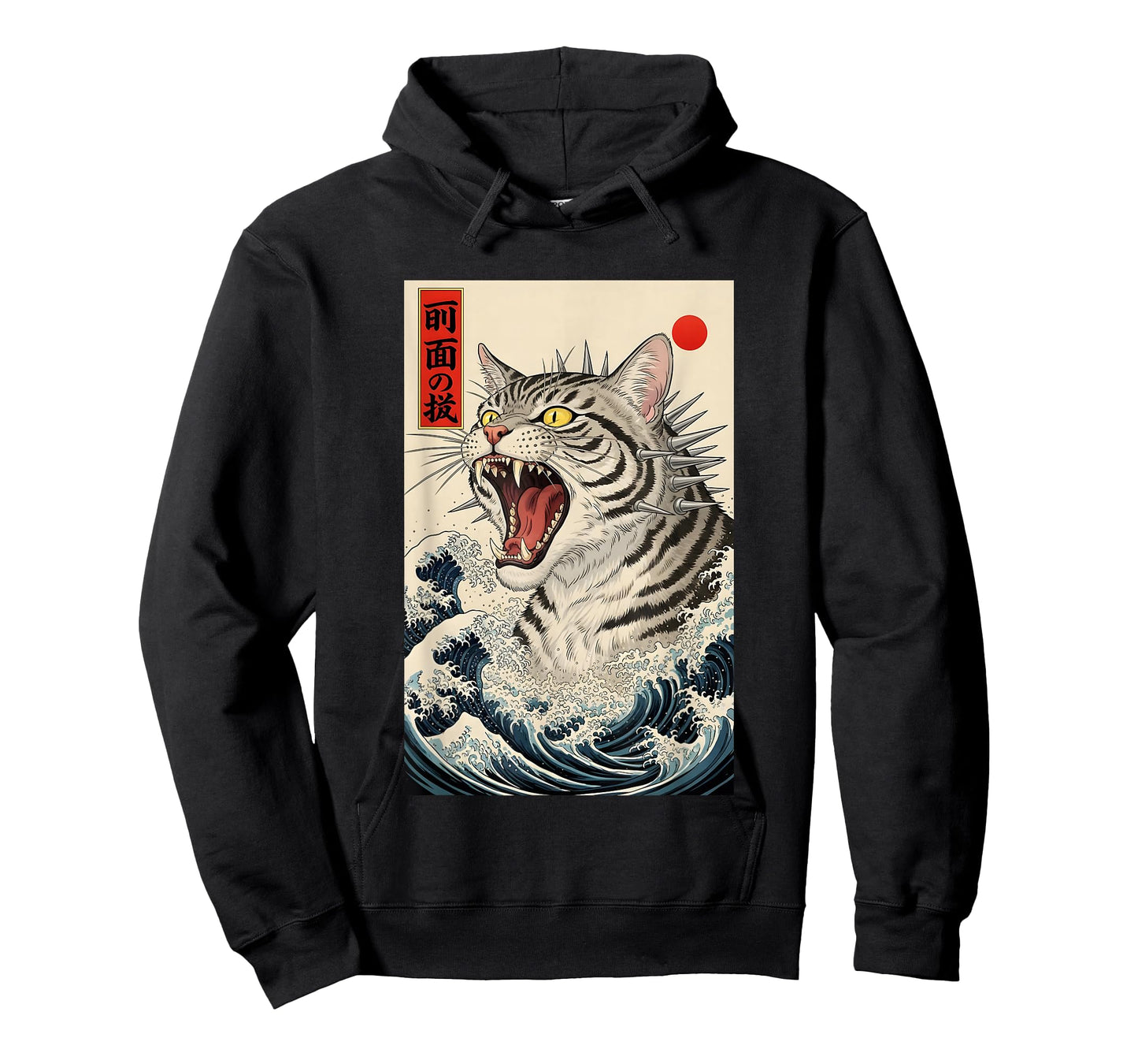 Catzilla Kaiju Cat Japanese Wave Monster Anime Design T-Shirt