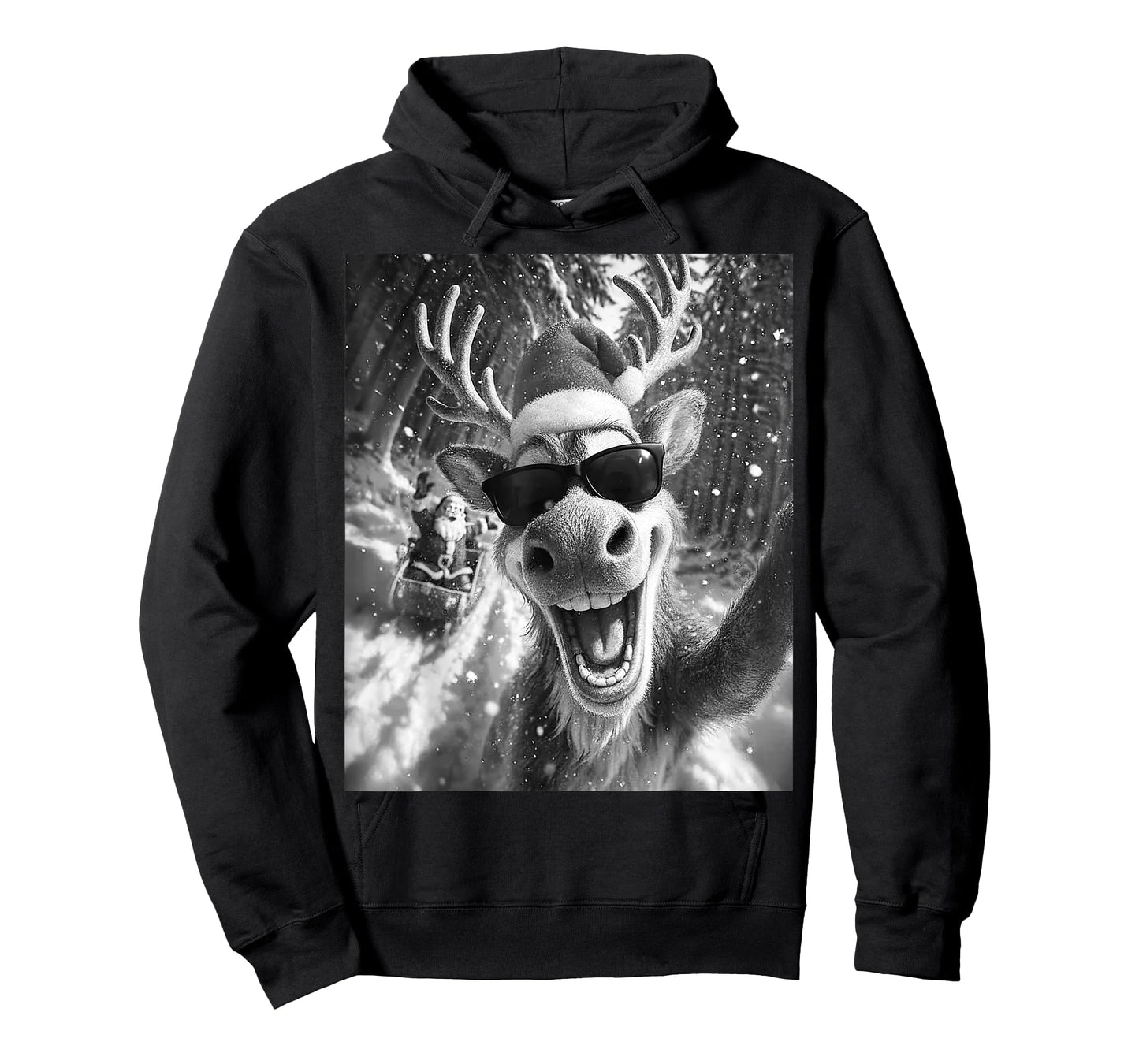 Funny Reindeer Selfie Christmas T-Shirt