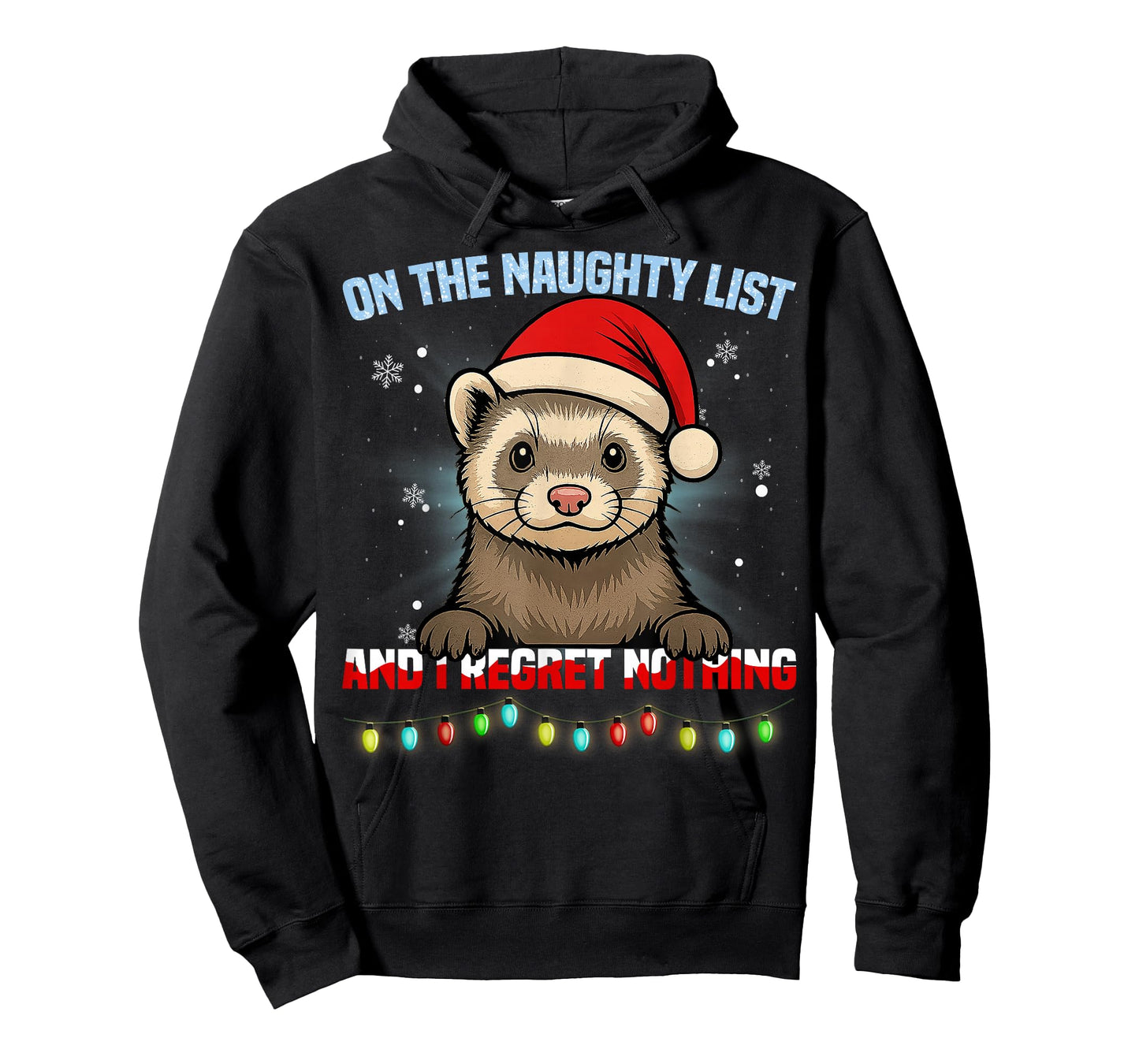Funny Ferret Christmas Santa Hat Xmas Gifts Men Women Kid T-Shirt