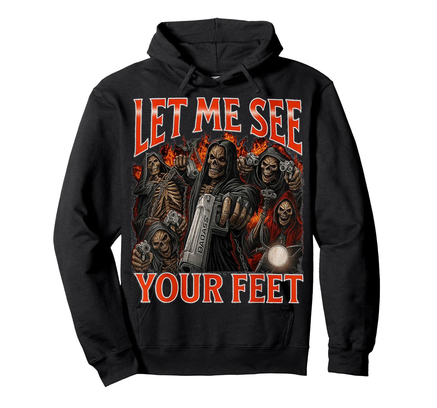 Let me See Your feet Funny Retro Grim Reaper Meme Joke T-Shirt