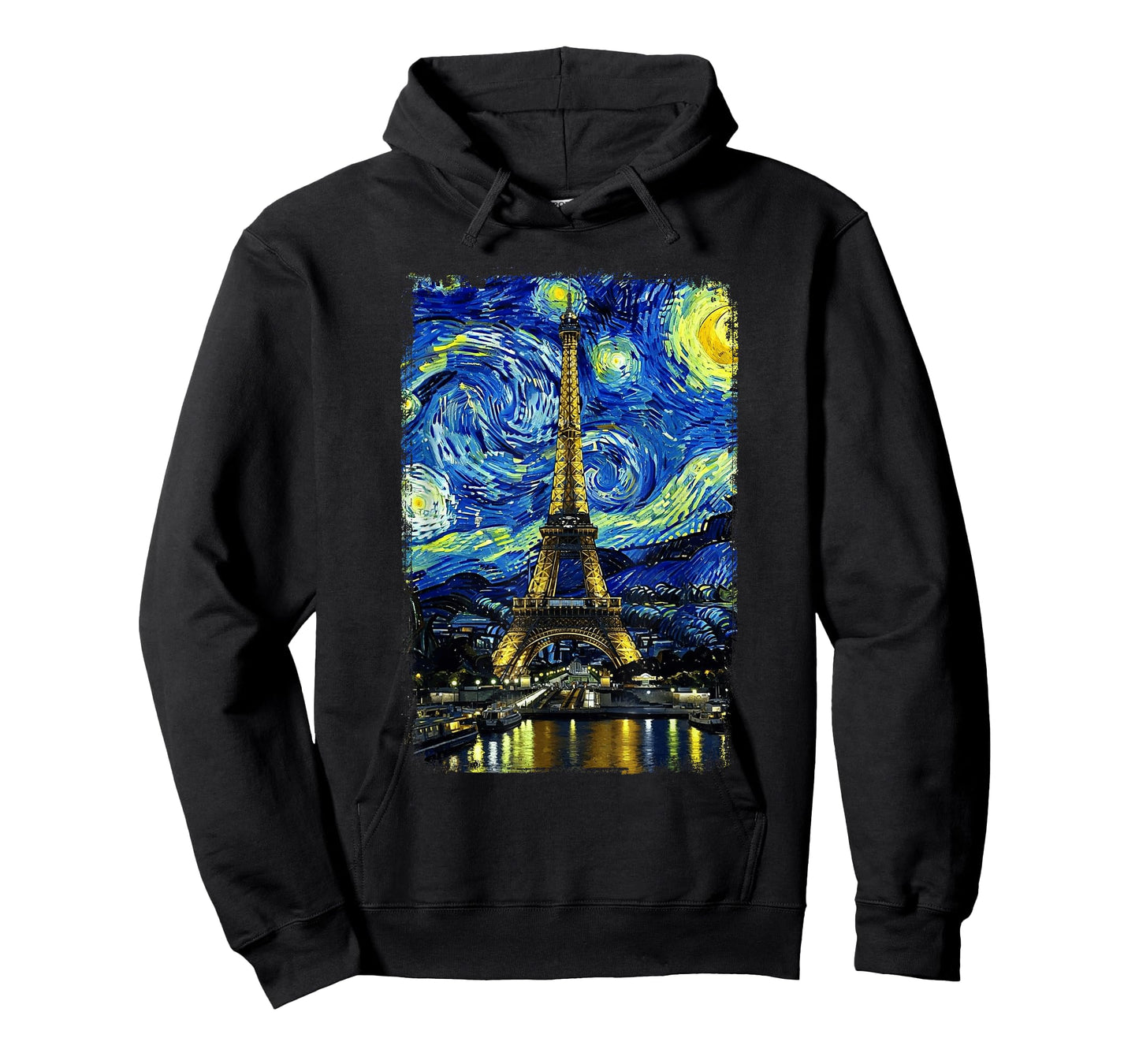 Eiffel Tower Van Gogh Starry Night Paris France Travel T-Shirt