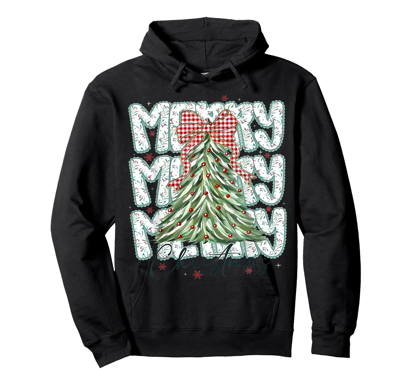 Merry Christmas Coquette Bow Tree Xmas T-Shirt