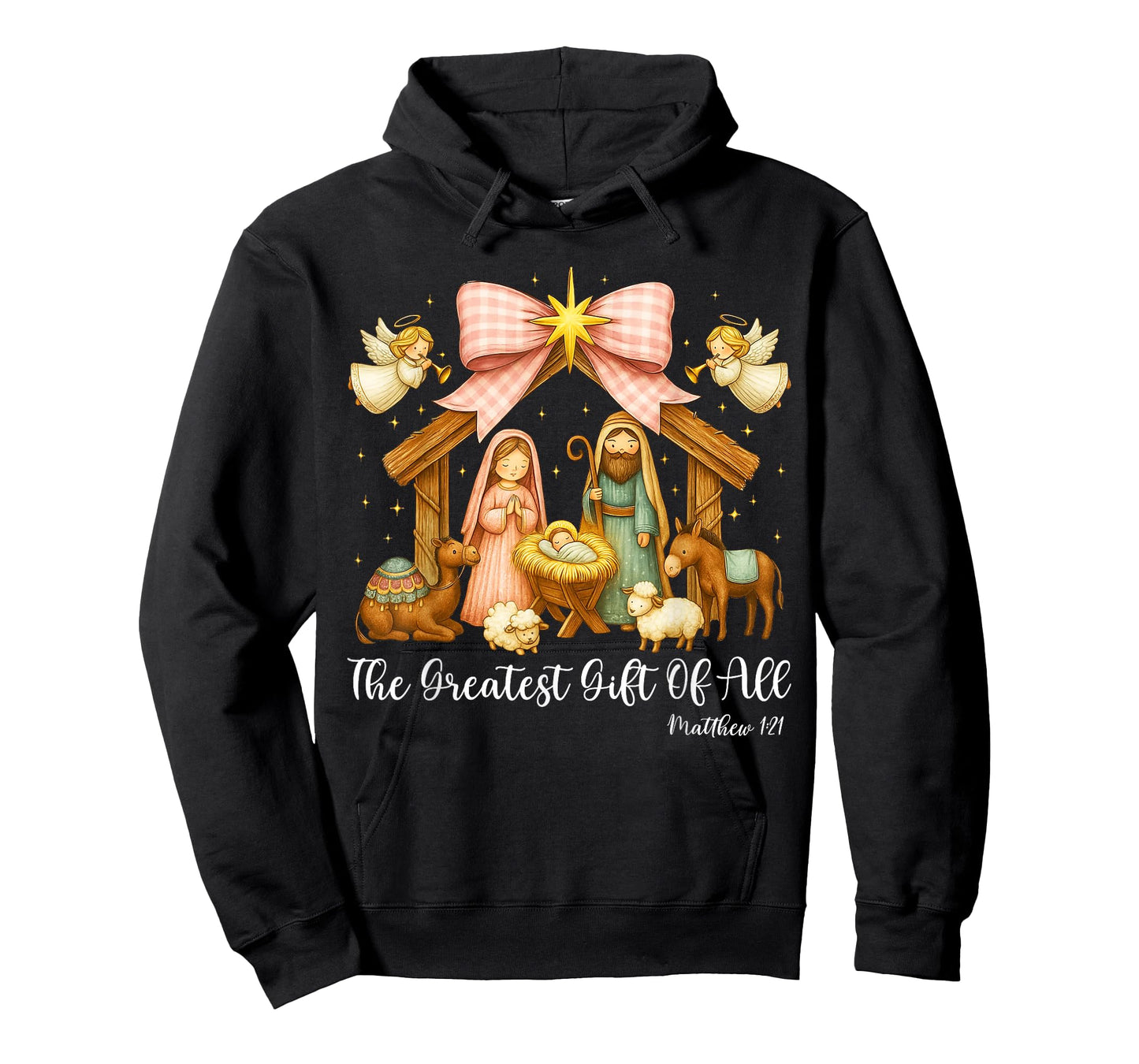 The Greatest Gift of All Nativity Scene Christian Christmas T-Shirt