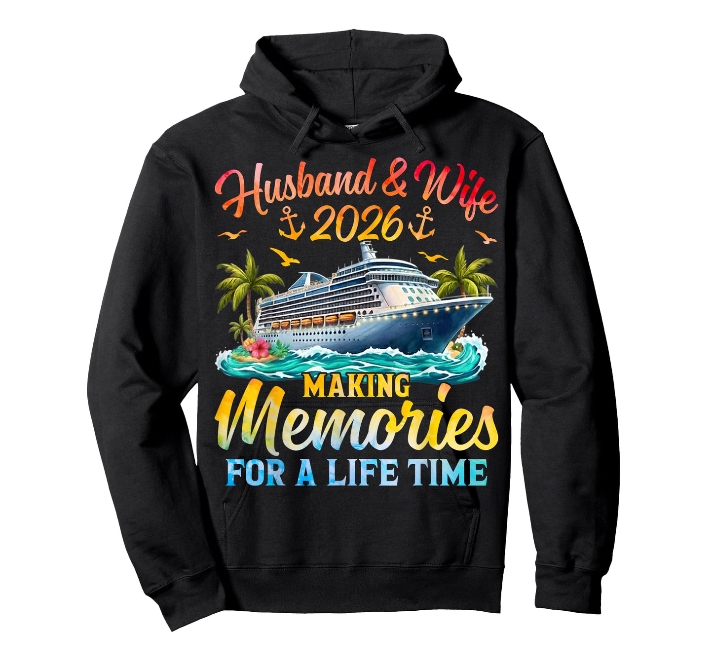 Husband & Wife 2026 Making Memories Cruise Matching Couple T-Shirt
