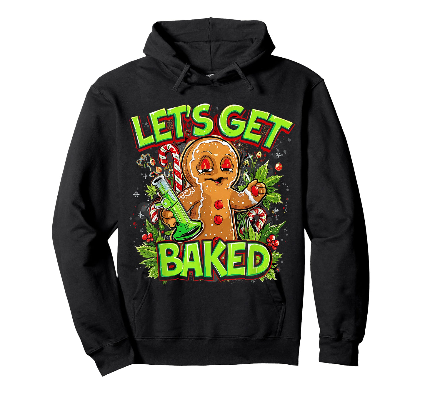 Let’s Get Baked Funny Gingerbread Christmas Design T-Shirt